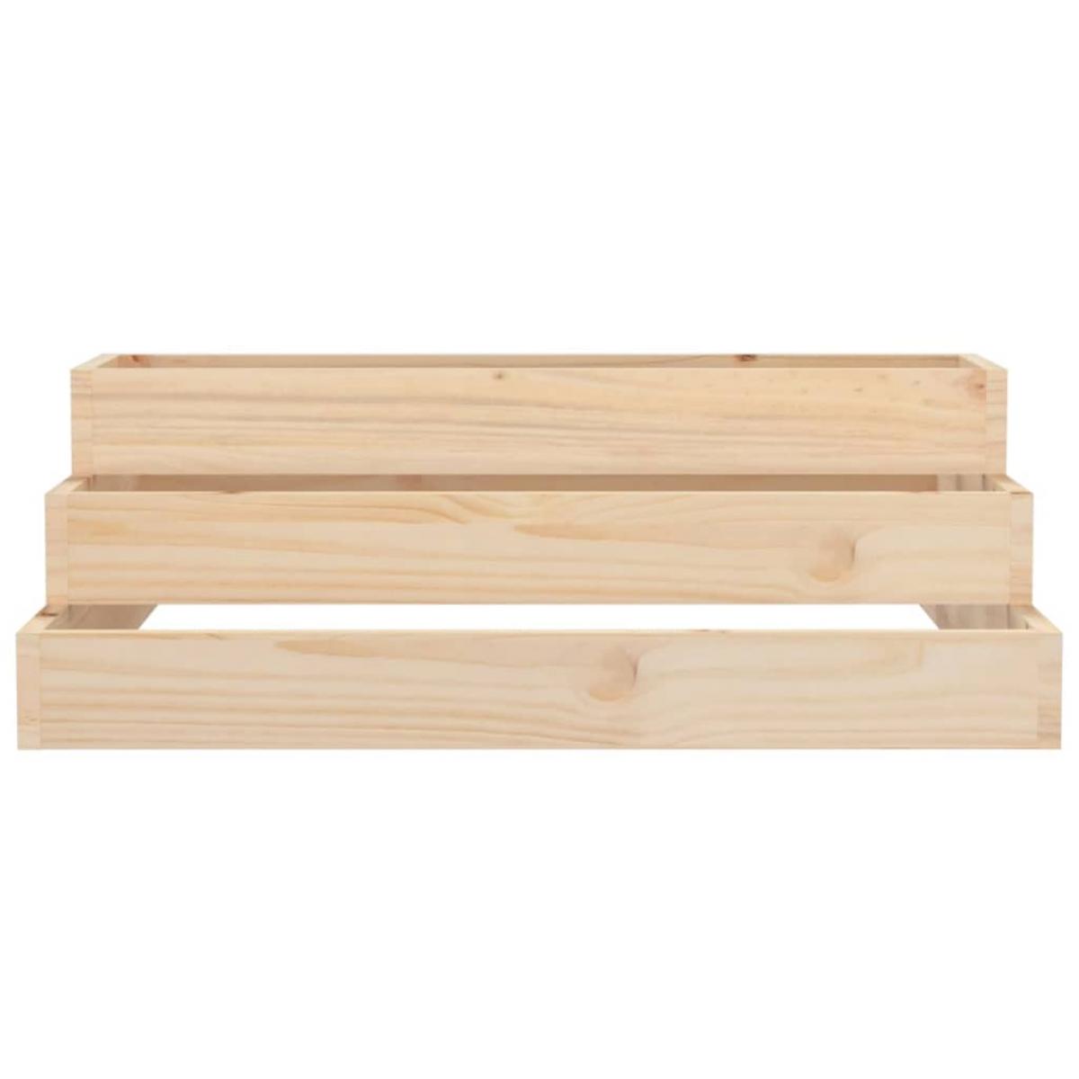Jardinera de madera maciza de pino 80x80x27 cm