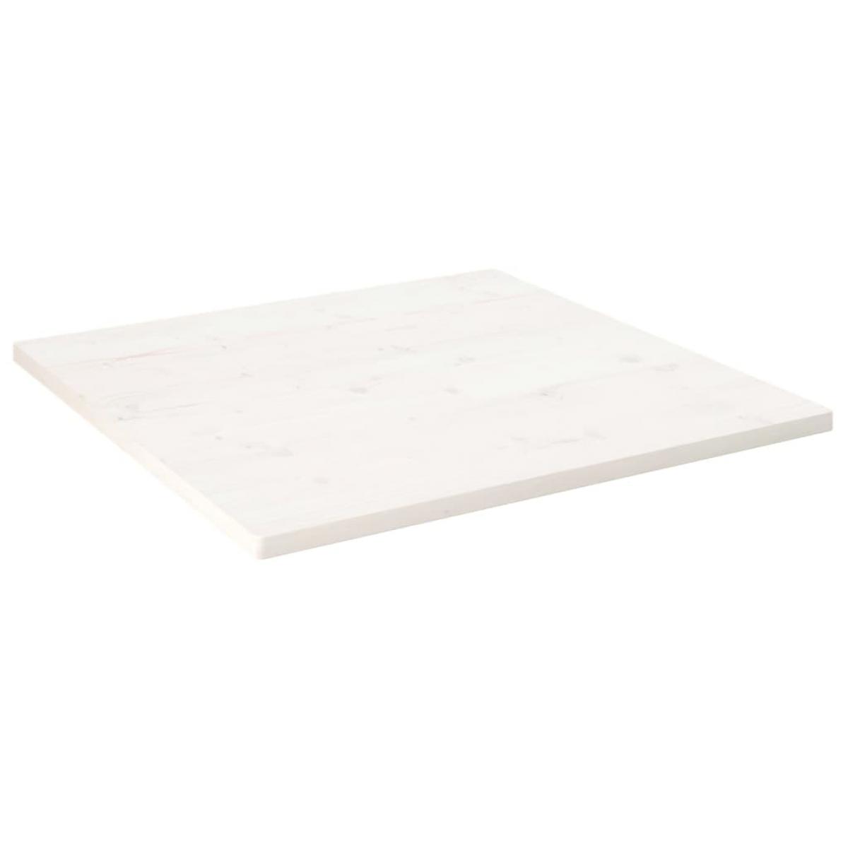 Tablero de mesa cuadrado madera maciza pino blanco 80x80x2,5 cm