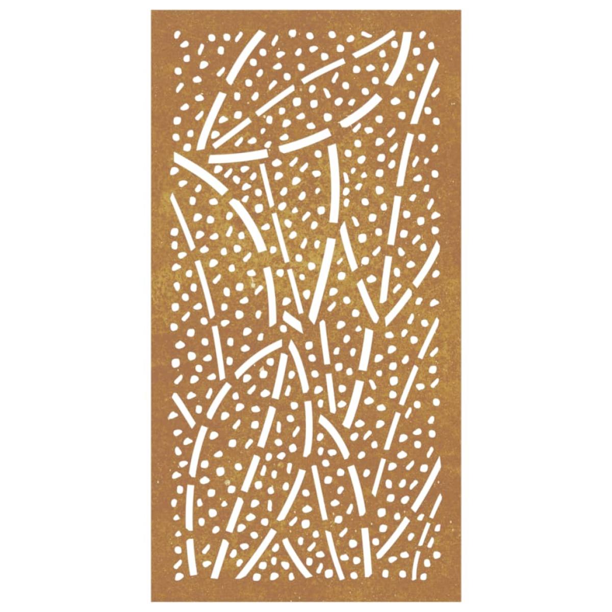 Adorno de pared de jardín acero corten diseño de hoja 105x55 cm