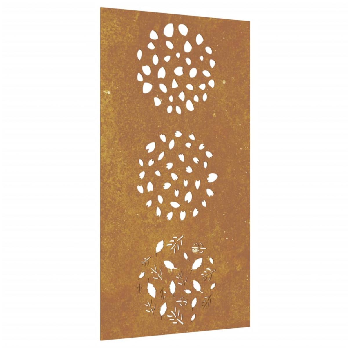 Adorno de pared de jardín acero corten diseño de hoja 105x55 cm