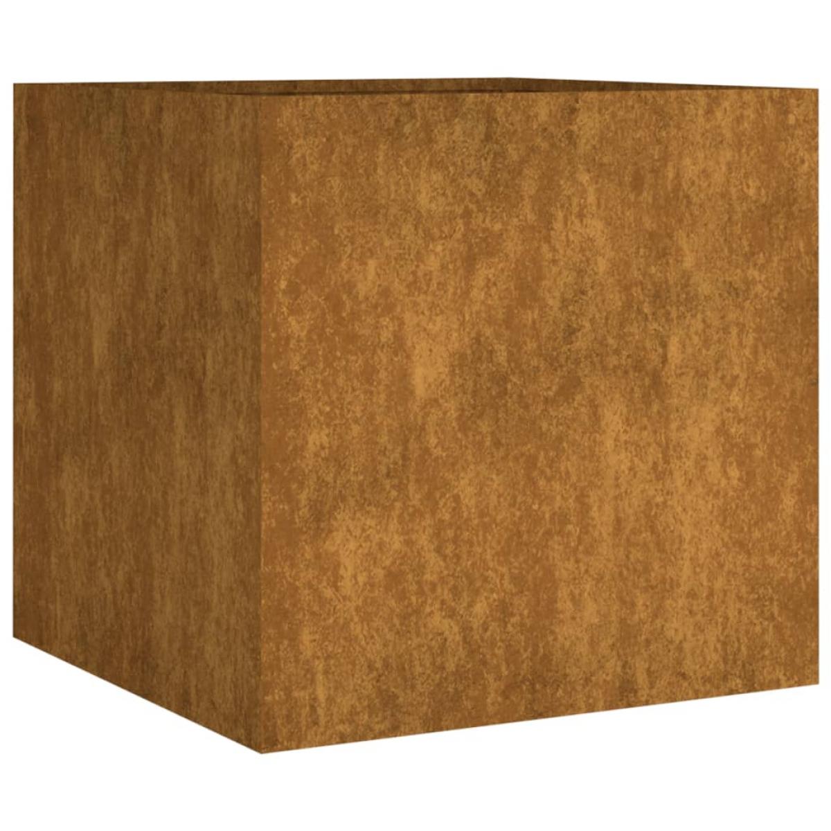 Jardinera de acero corten 40x41x40 cm