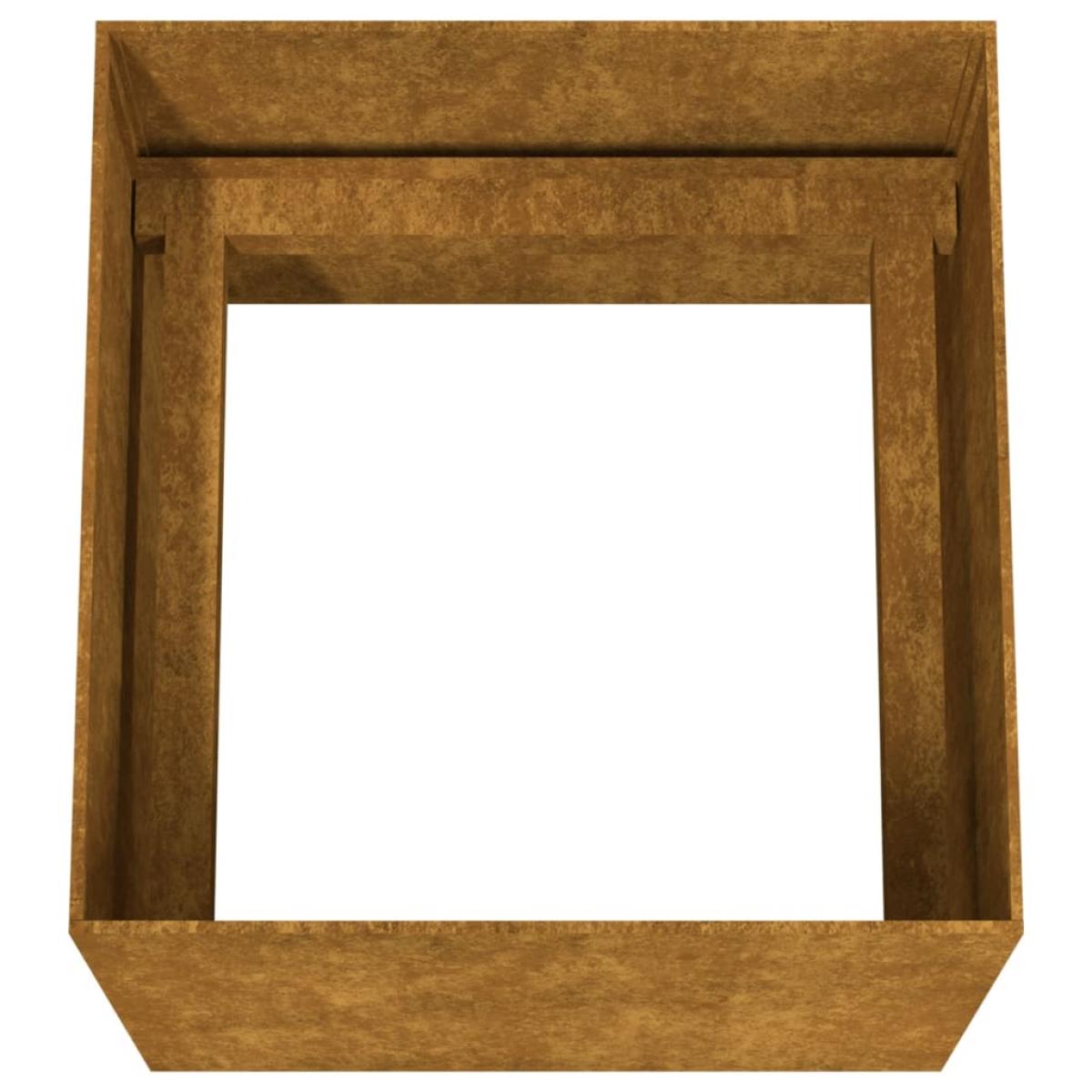 Jardinera de acero corten 40x41x40 cm