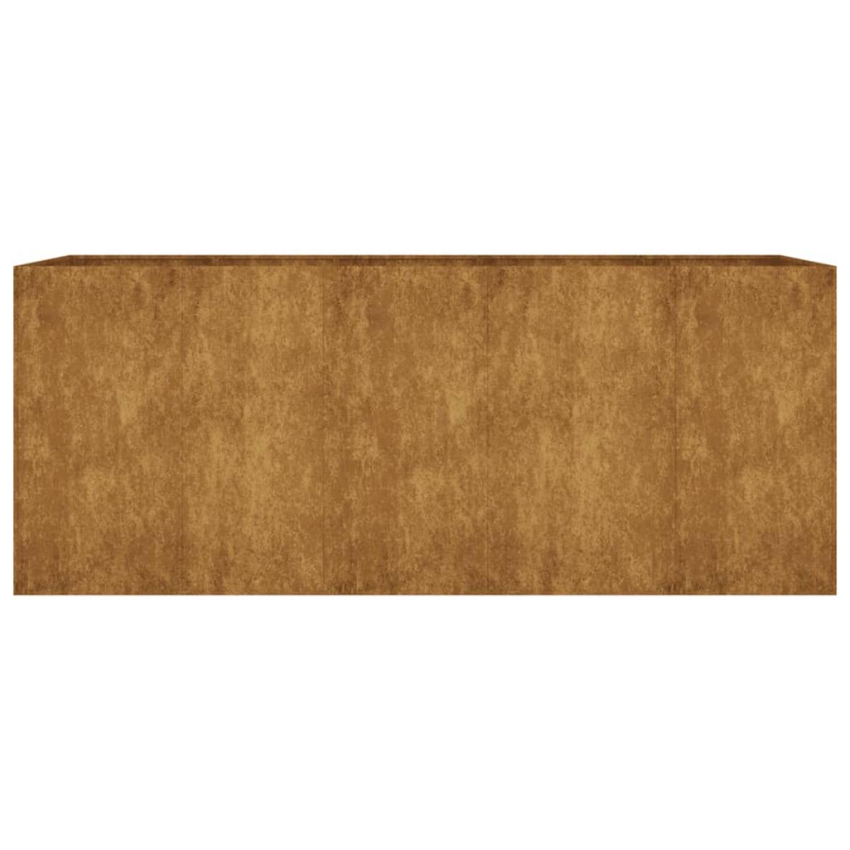 Jardinera acero corten 200x80x80 cm