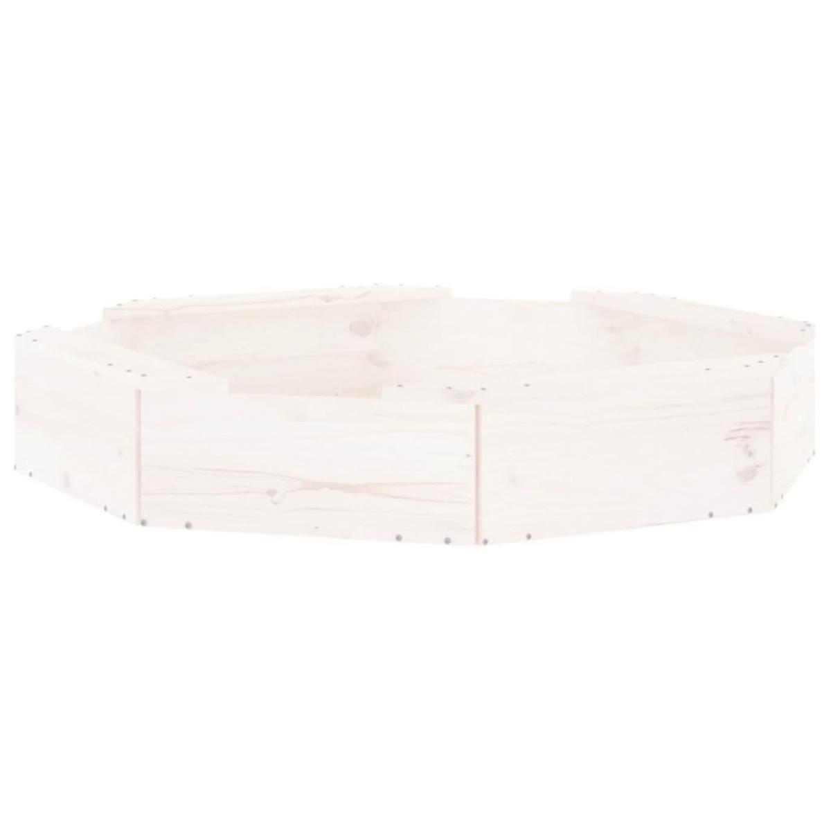 Arenero con asientos octógono madera maciza de pino blanco