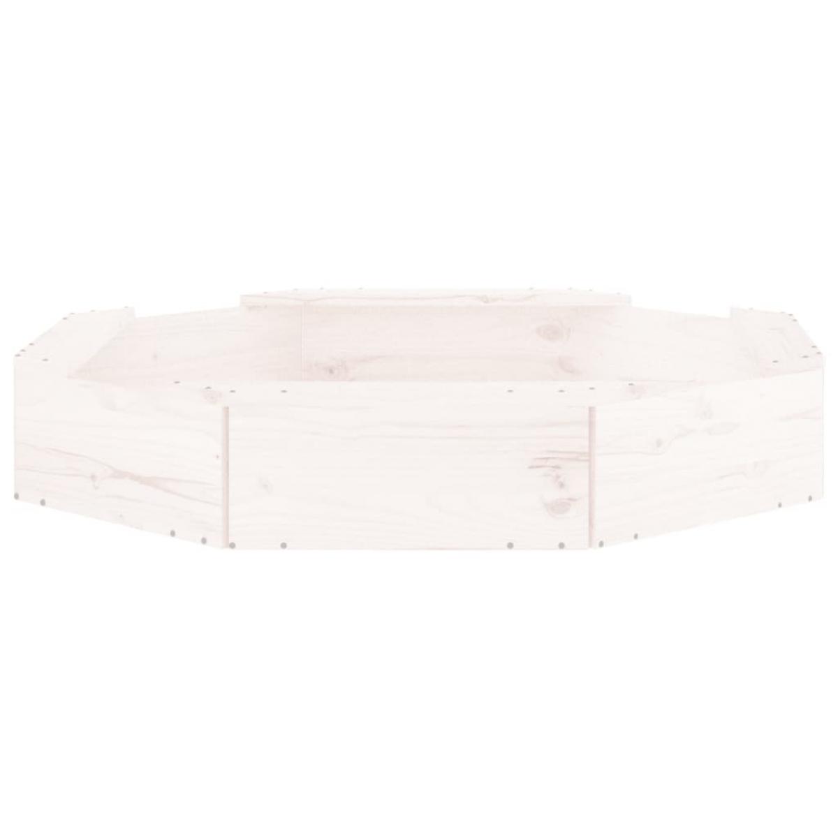 Arenero con asientos octógono madera maciza de pino blanco