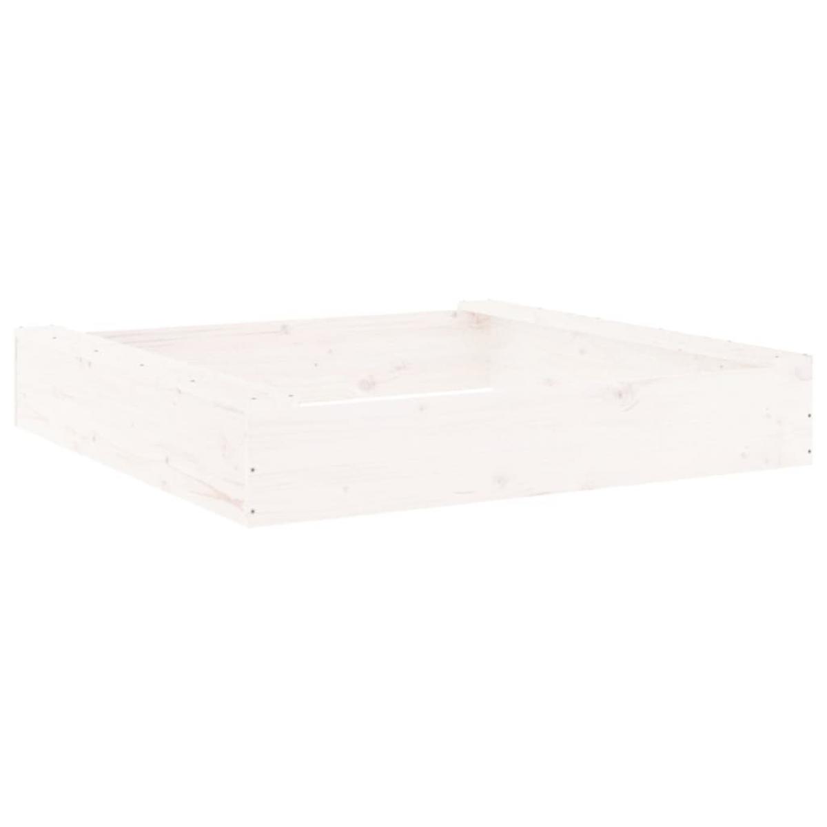 Arenero con asientos cuadrado madera maciza de pino blanco