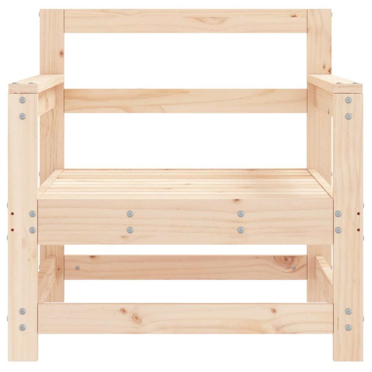 Sillones de jardín 2 unidades madera maciza de pino
