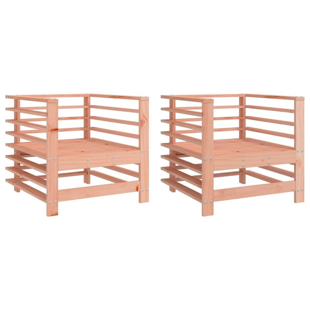 Sillones de jardín 2 unidades madera maciza Douglas