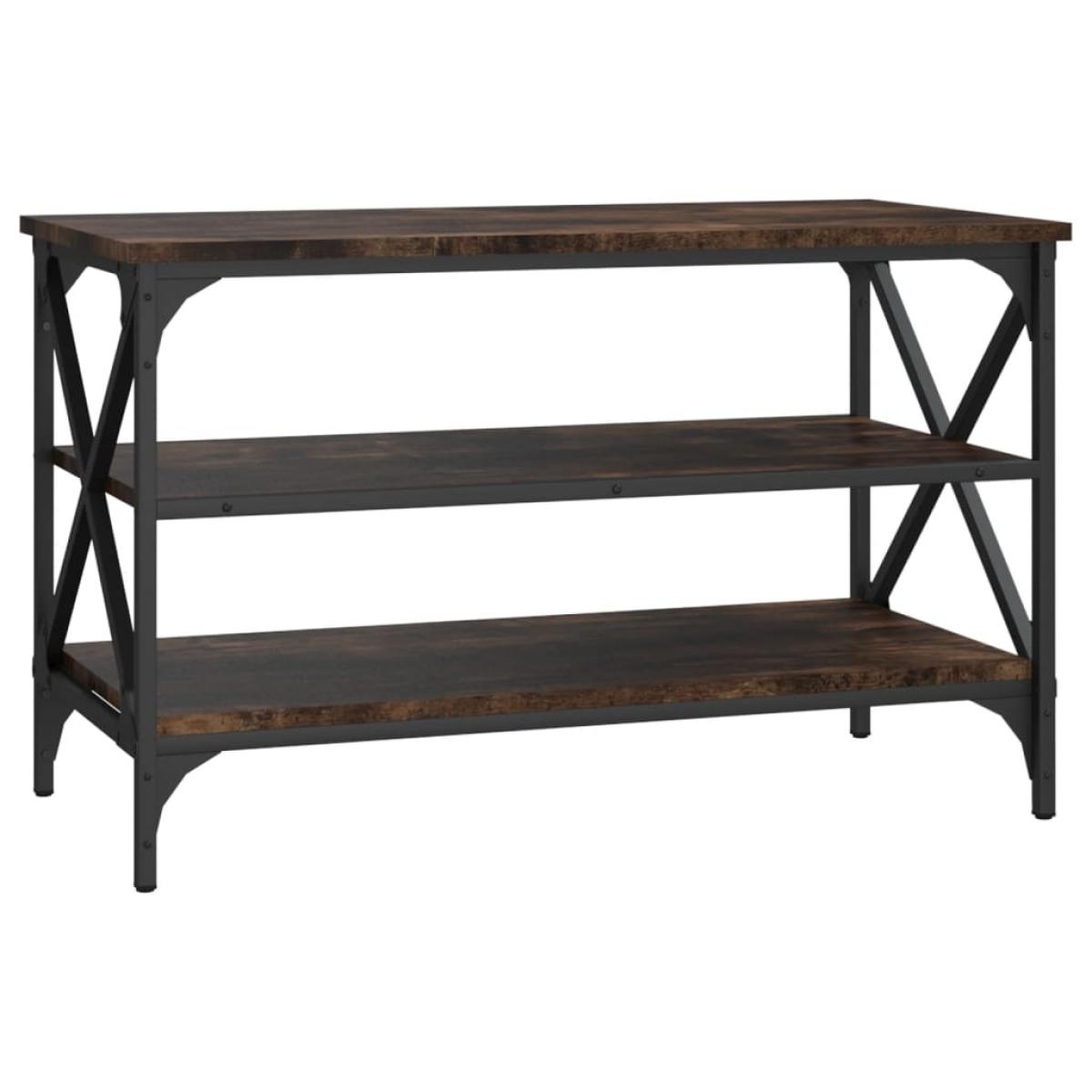 Mueble para TV madera contrachapada roble ahumado 80x40x50 cm
