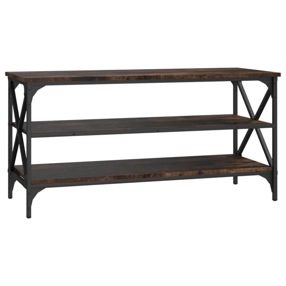 Mueble para TV madera contrachapada roble ahumado 100x40x50 cm