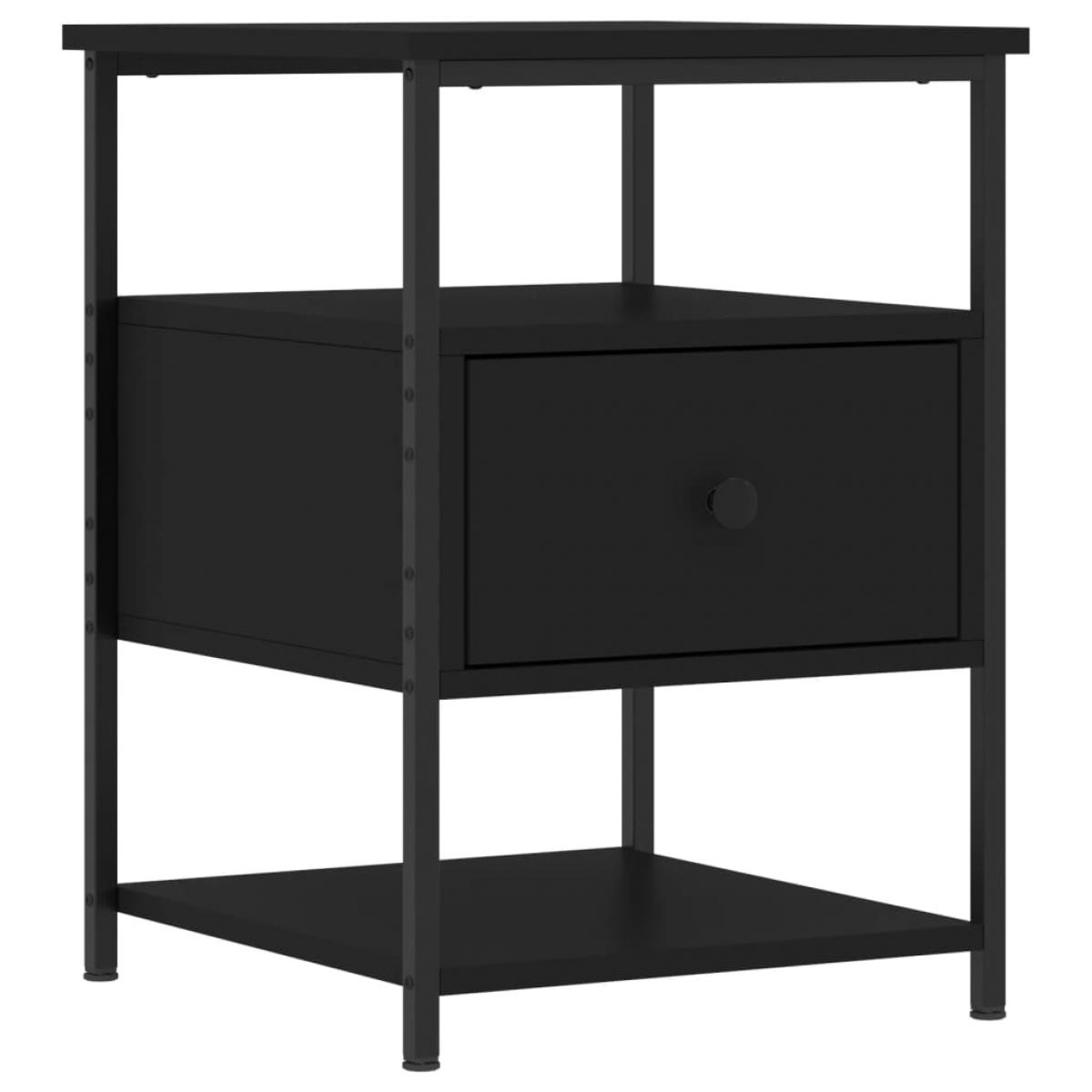 Mesitas de noche 2 uds madera de ingeniería negro 40x42x56 cm