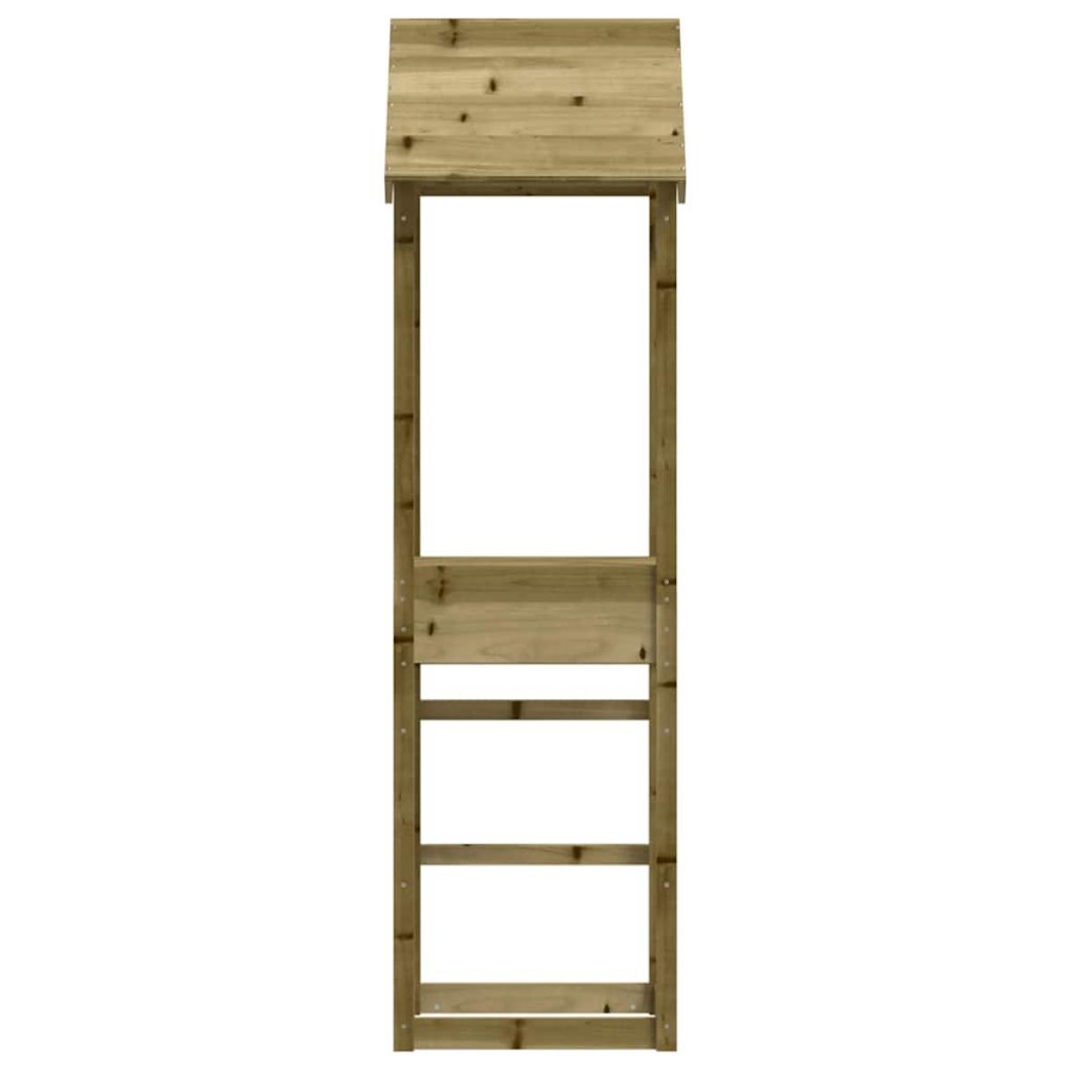Torre de juegos madera pino impregnada 53x46,5x194 cm