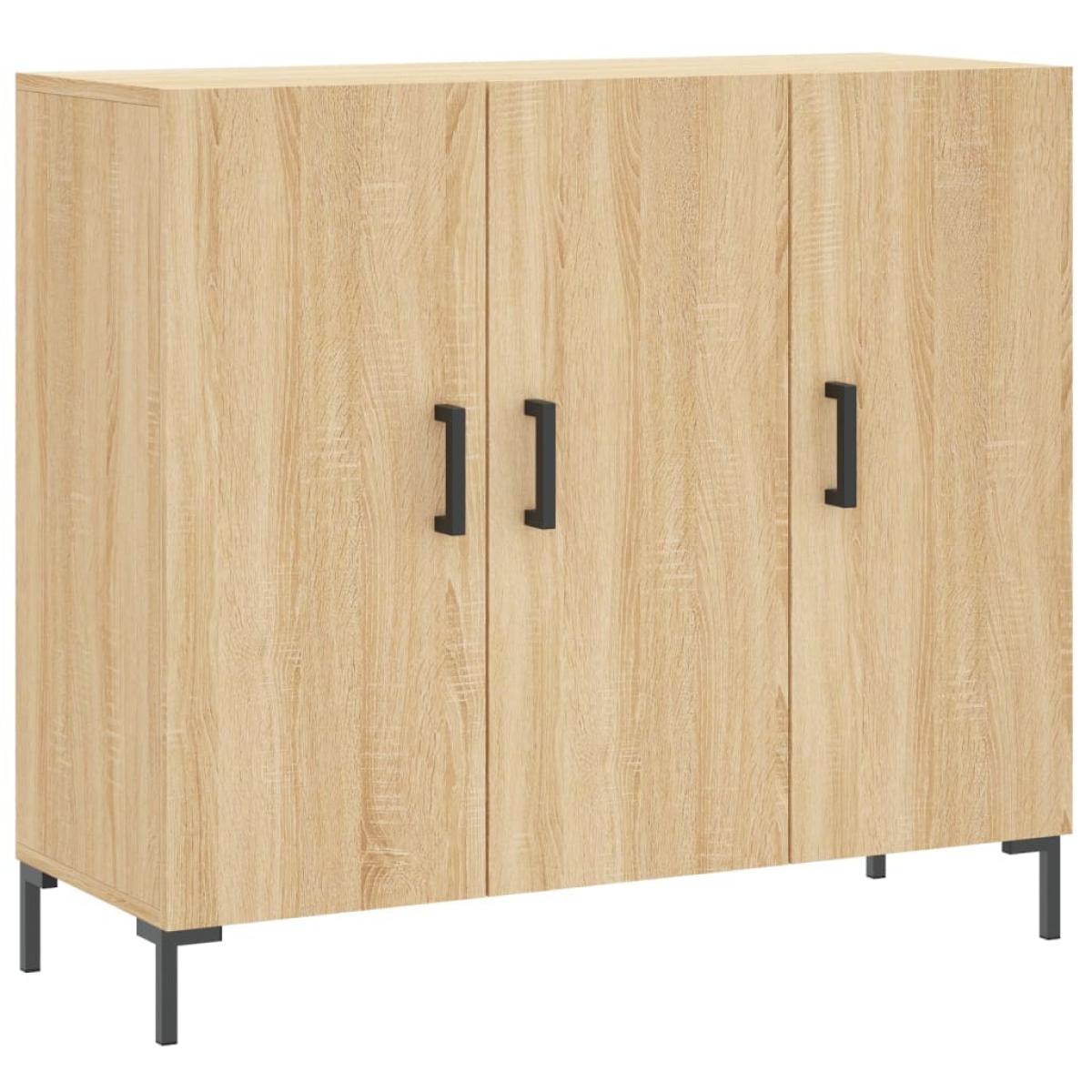 Aparador de madera de ingeniería roble Sonoma 90x34x80 cm
