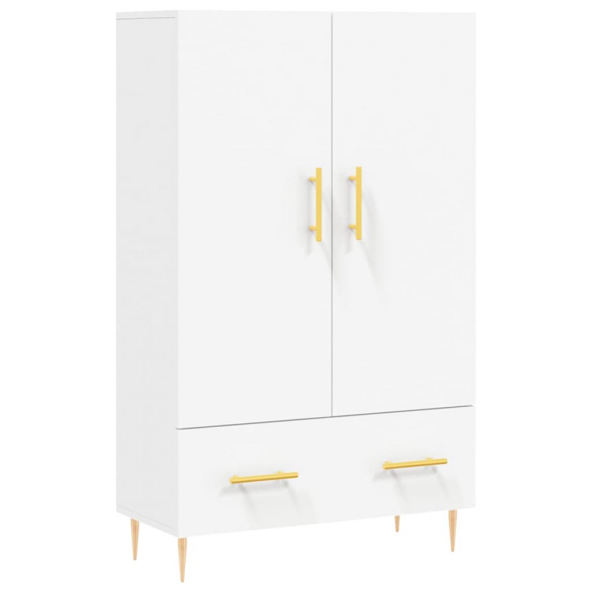 Aparador alto madera de ingeniería blanco 69,5x31x115 cm