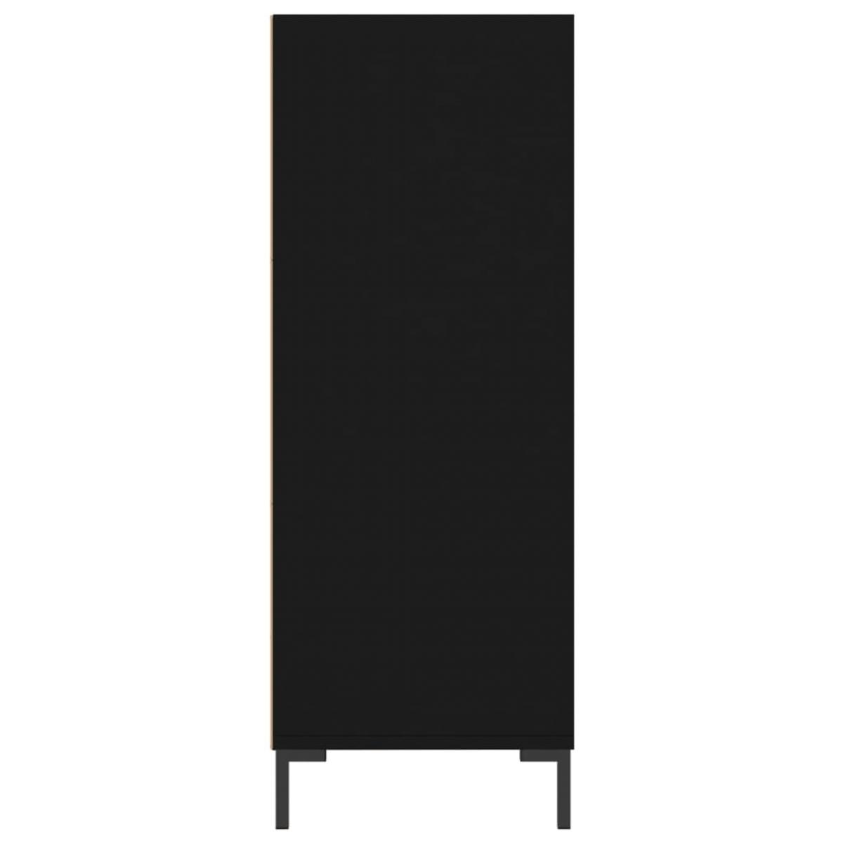 Estantería madera de ingeniería negro 69,5x32,5x90 cm