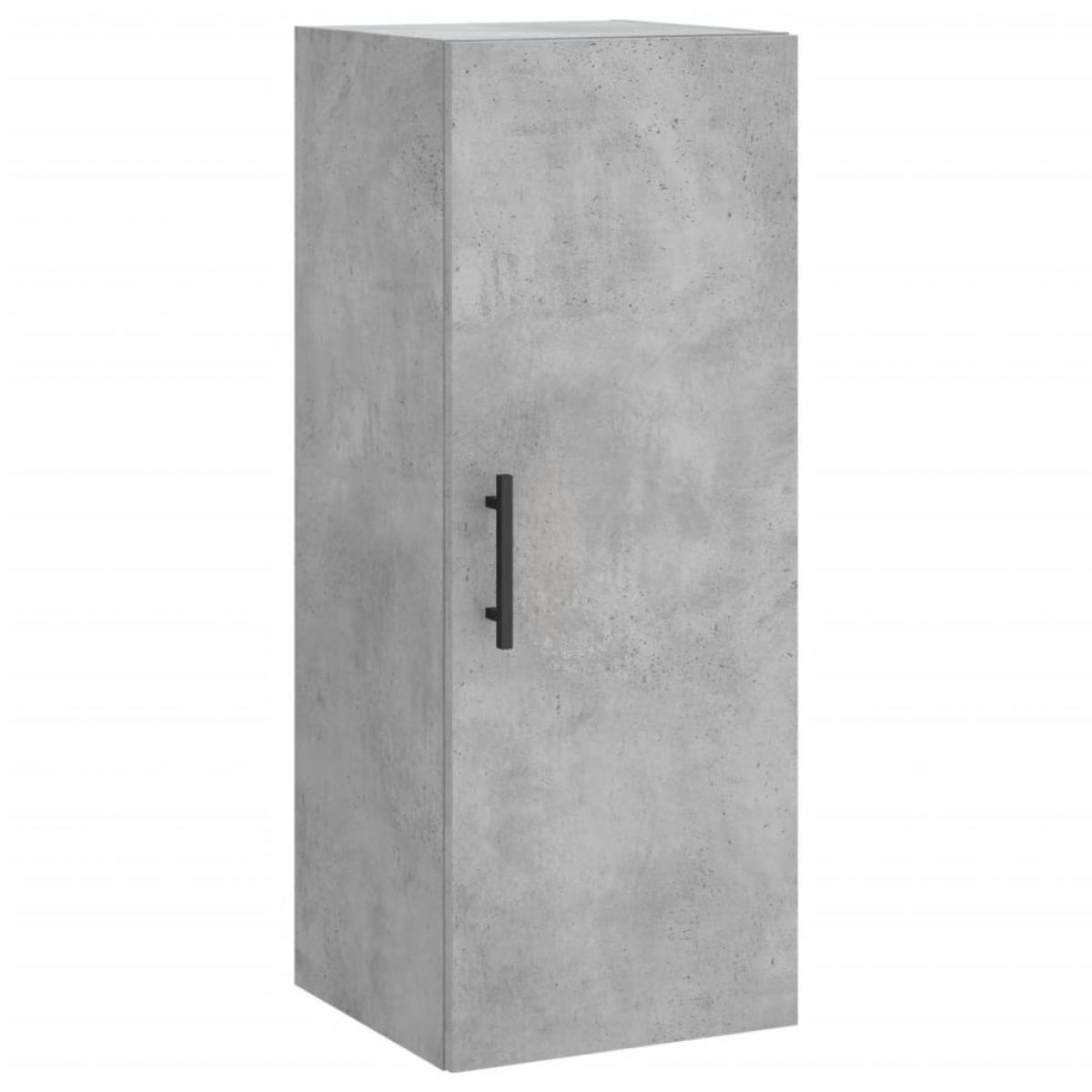 Armario de pared gris hormigón 34,5x34x90 cm
