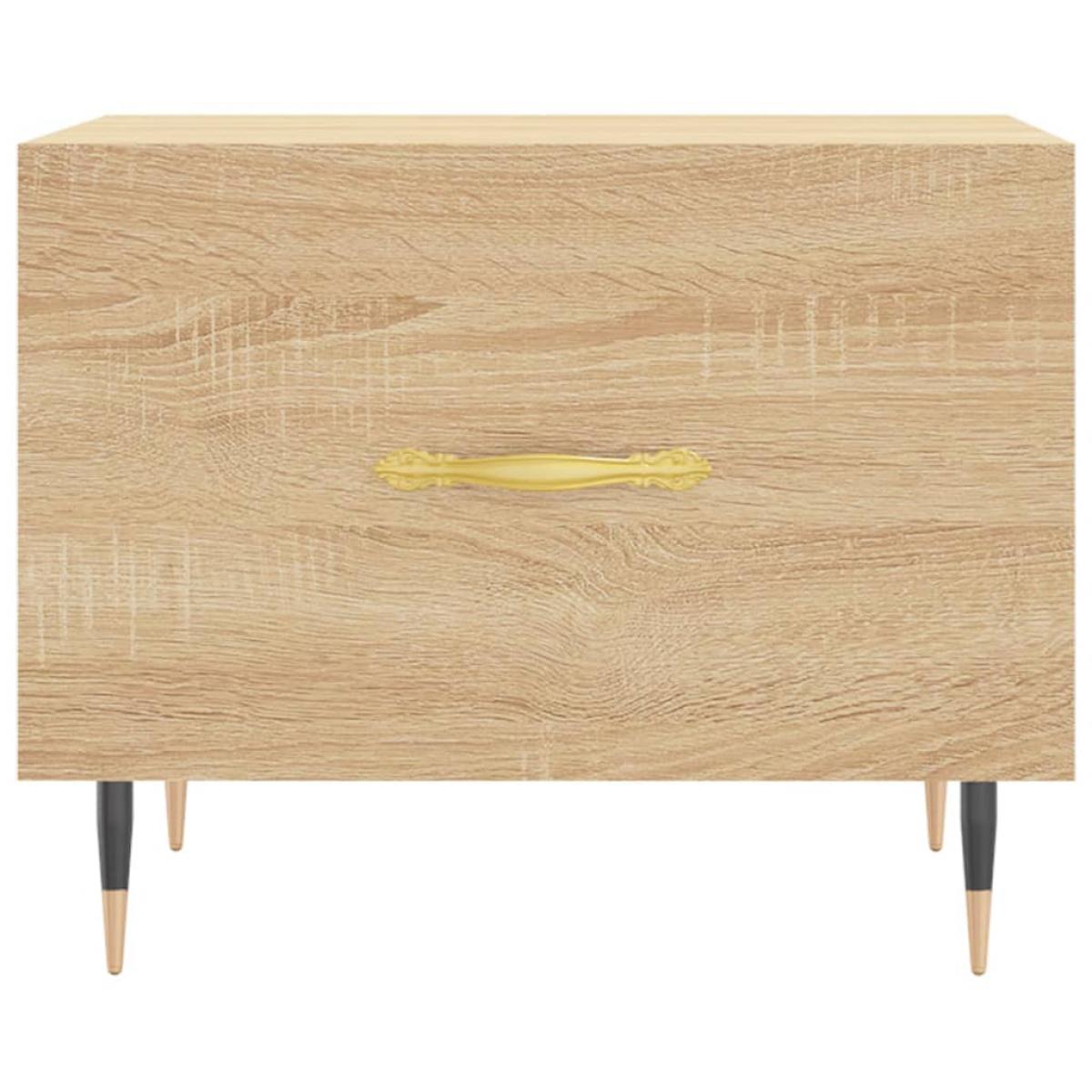 Mesa de centro madera contrachapada roble Sonoma 50x50x40 cm
