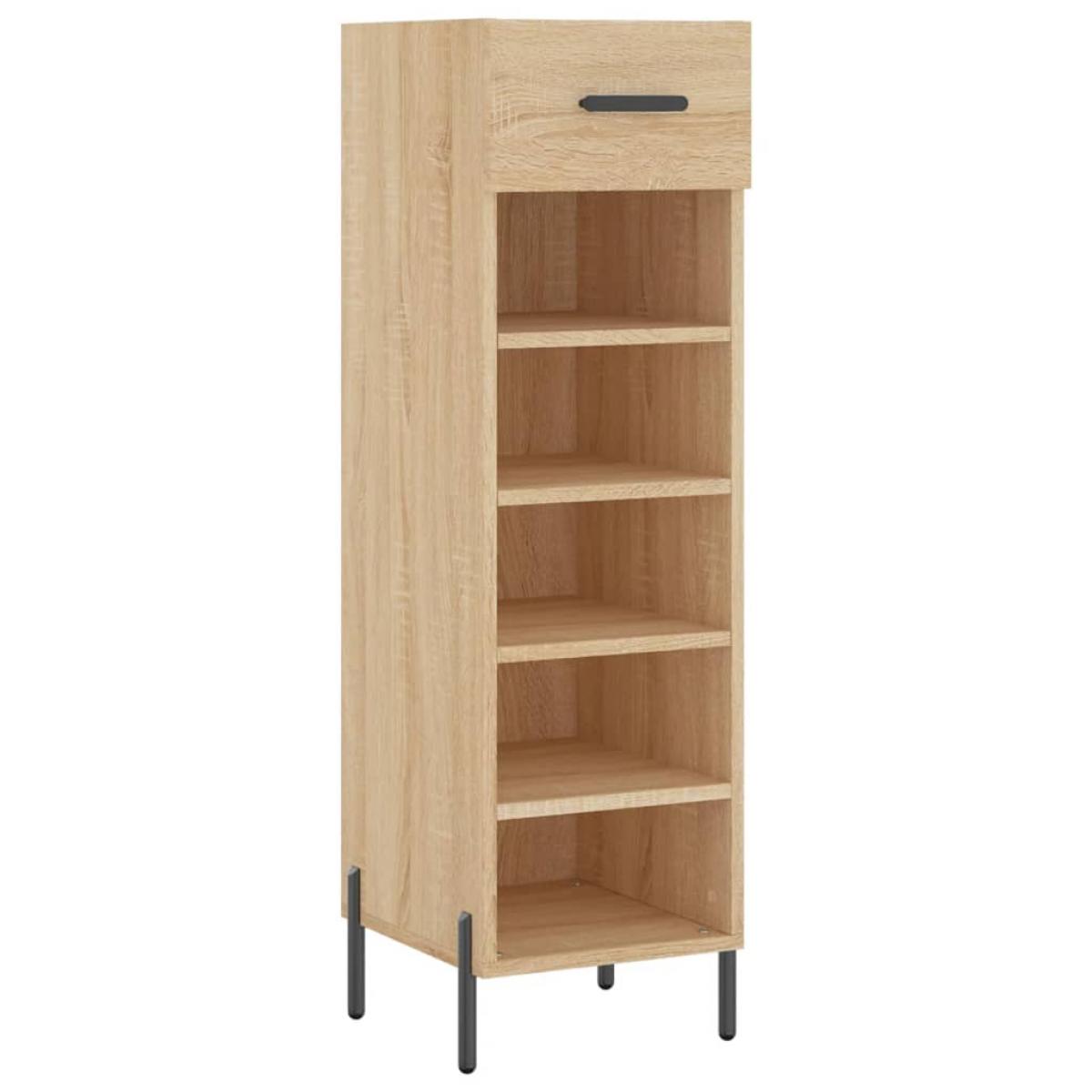 Zapatero madera de ingeniería roble Sonoma 30x35x105 cm