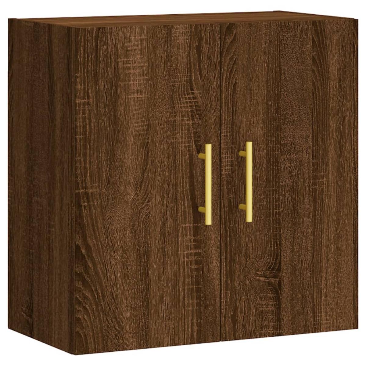 Armario de pared madera de ingeniería marrón roble 60x31x60 cm