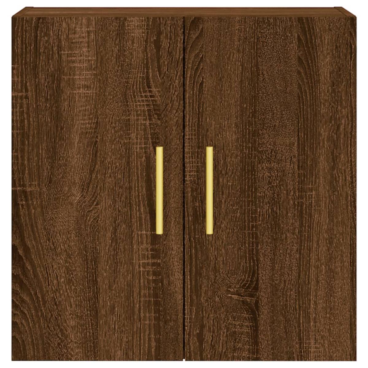 Armario de pared madera de ingeniería marrón roble 60x31x60 cm