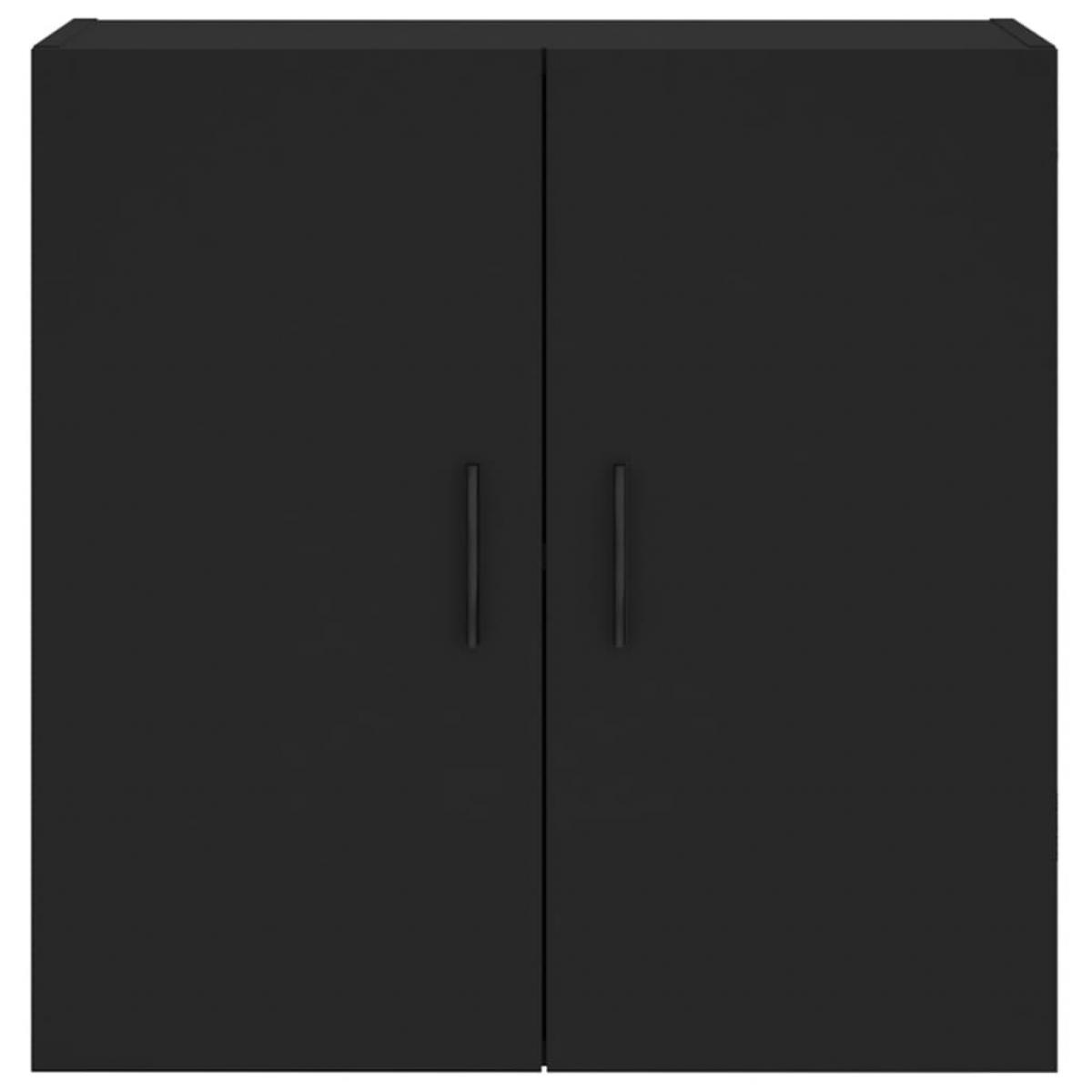 Armario de pared madera de ingeniería negro 60x31x60 cm