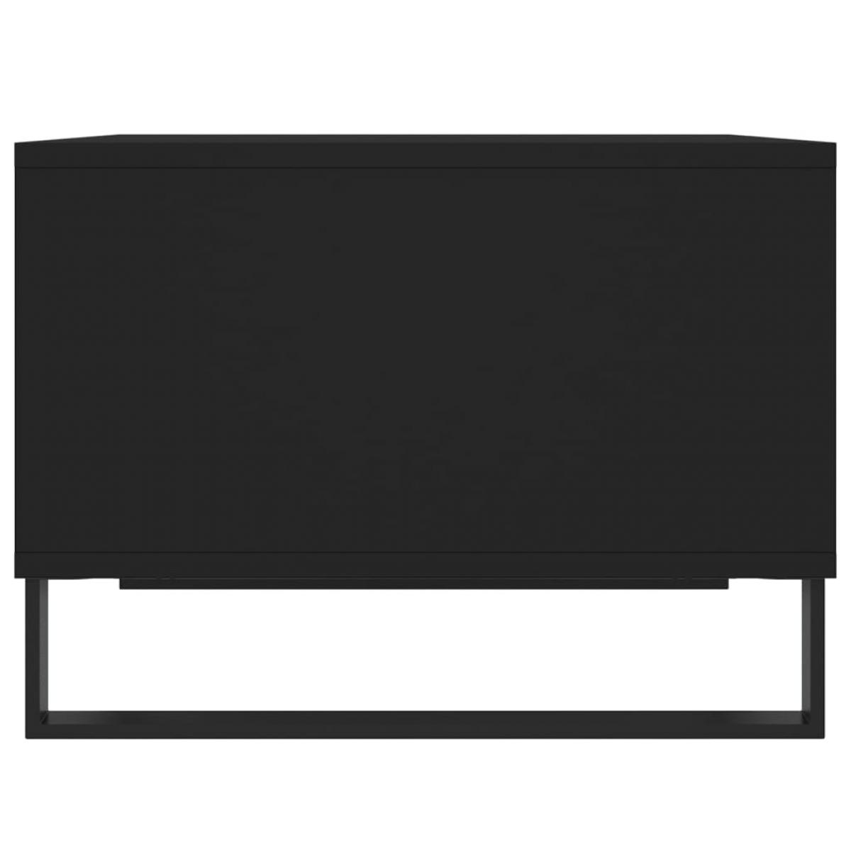 Mesa de centro madera contrachapada negro 60x50x36,5 cm