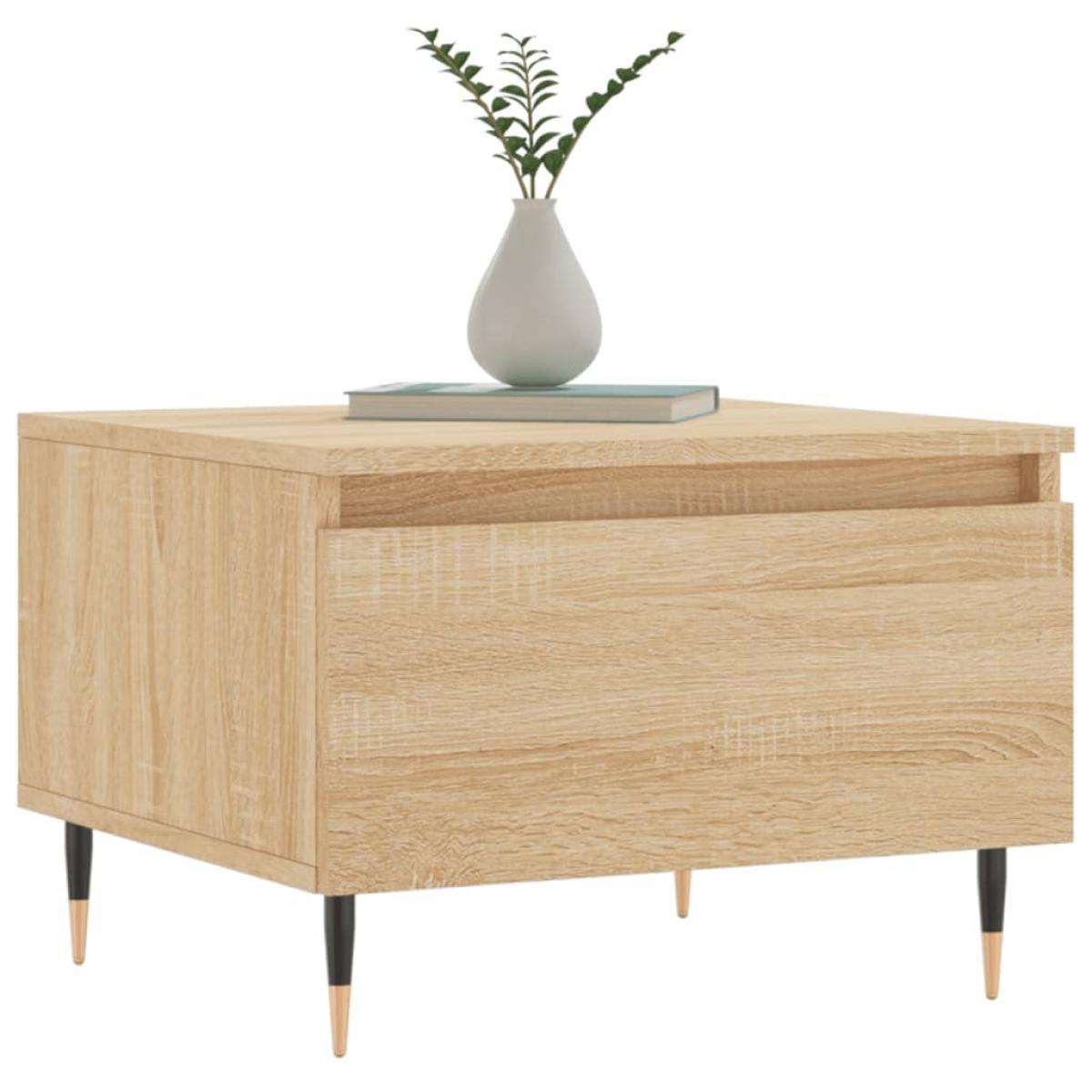 Mesas de centro 2 uds madera ingeniería roble Sonoma 50x46x35cm