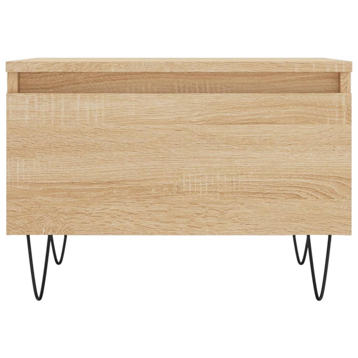 Mesa de centro madera de ingeniería roble Sonoma 50x46x35 cm