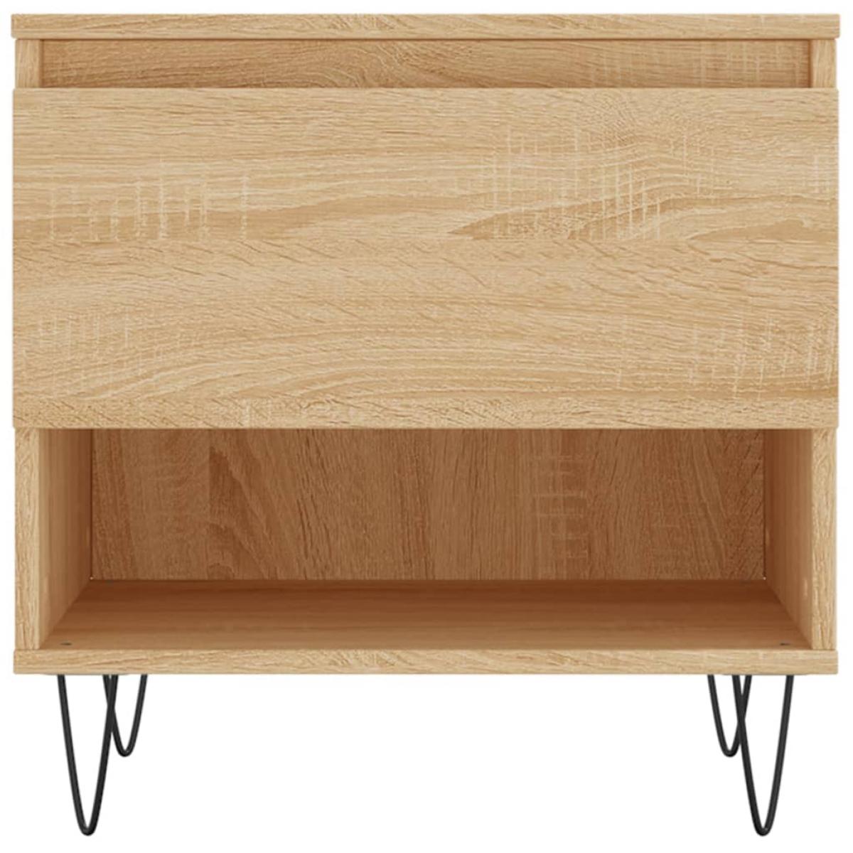 Mesa de centro madera de ingeniería roble Sonoma 50x46x50 cm