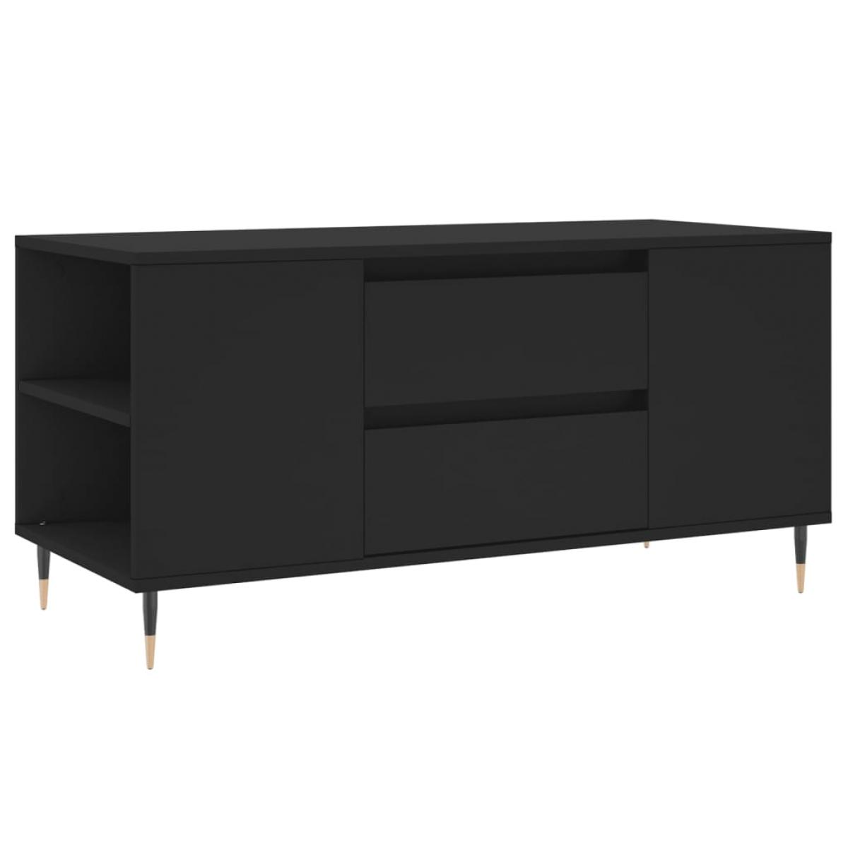 Mesa de centro madera de ingeniería negro 102x44,5x50 cm