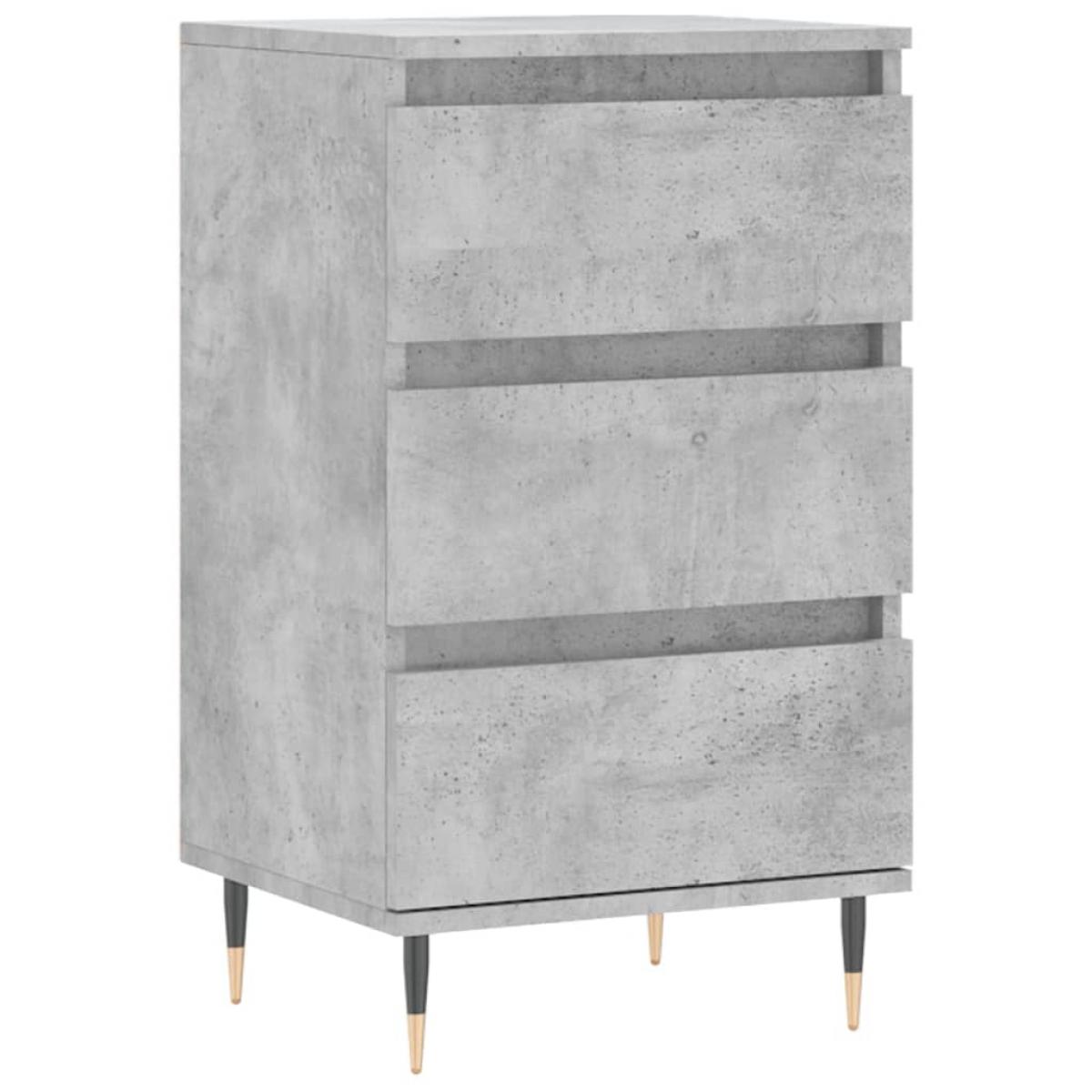 Aparador madera de ingeniería gris hormigón 40x35x70 cm
