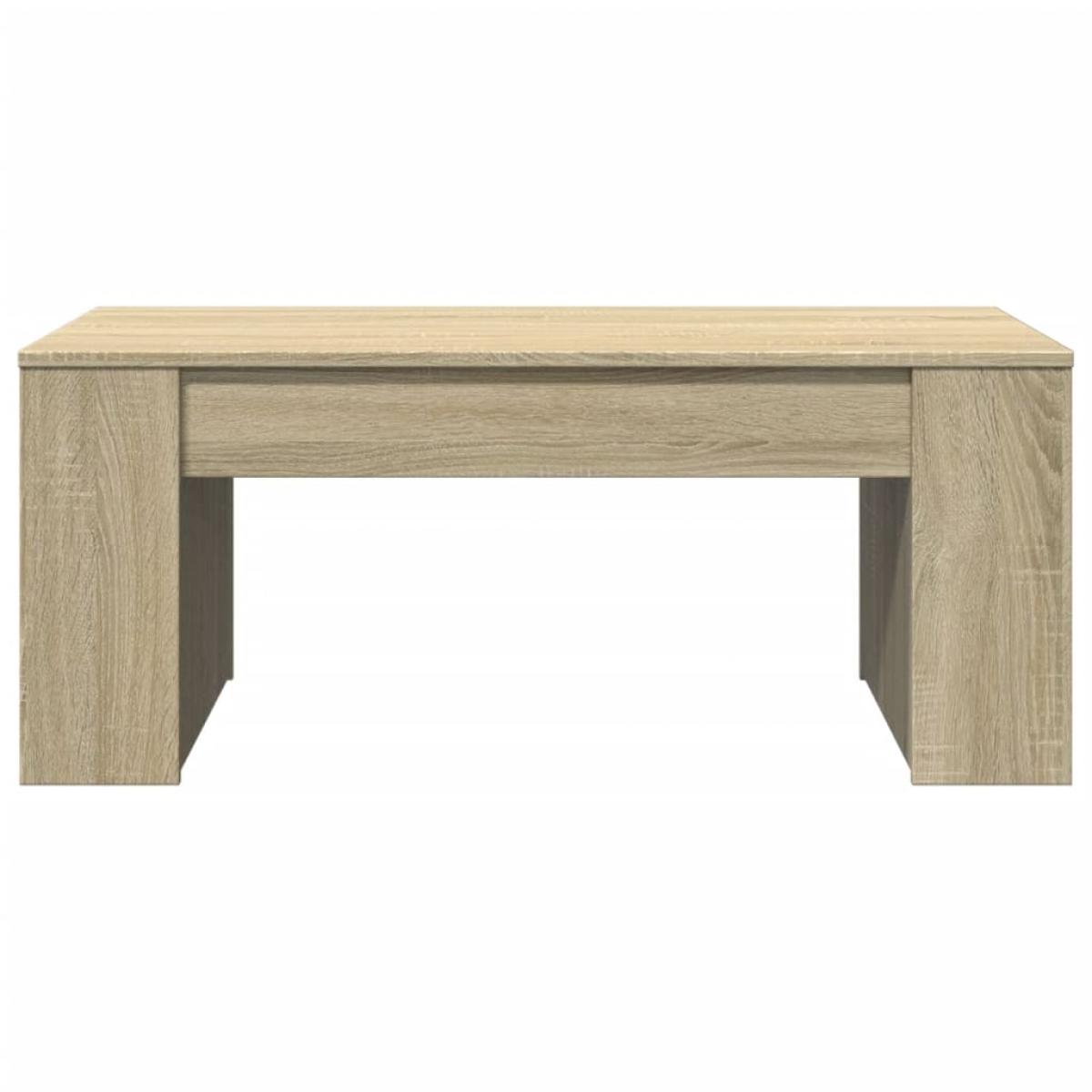 Mesa de centro madera de ingeniería roble Sonoma 102x55x42 cm