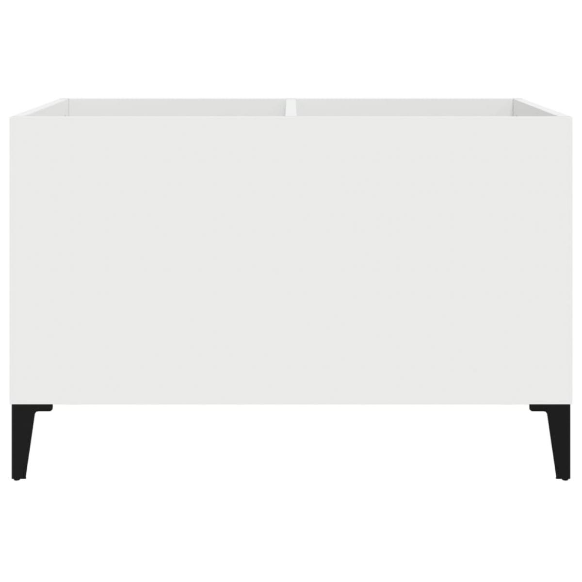 Mueble para discos madera contrachapada blanco 74,5x38x48 cm