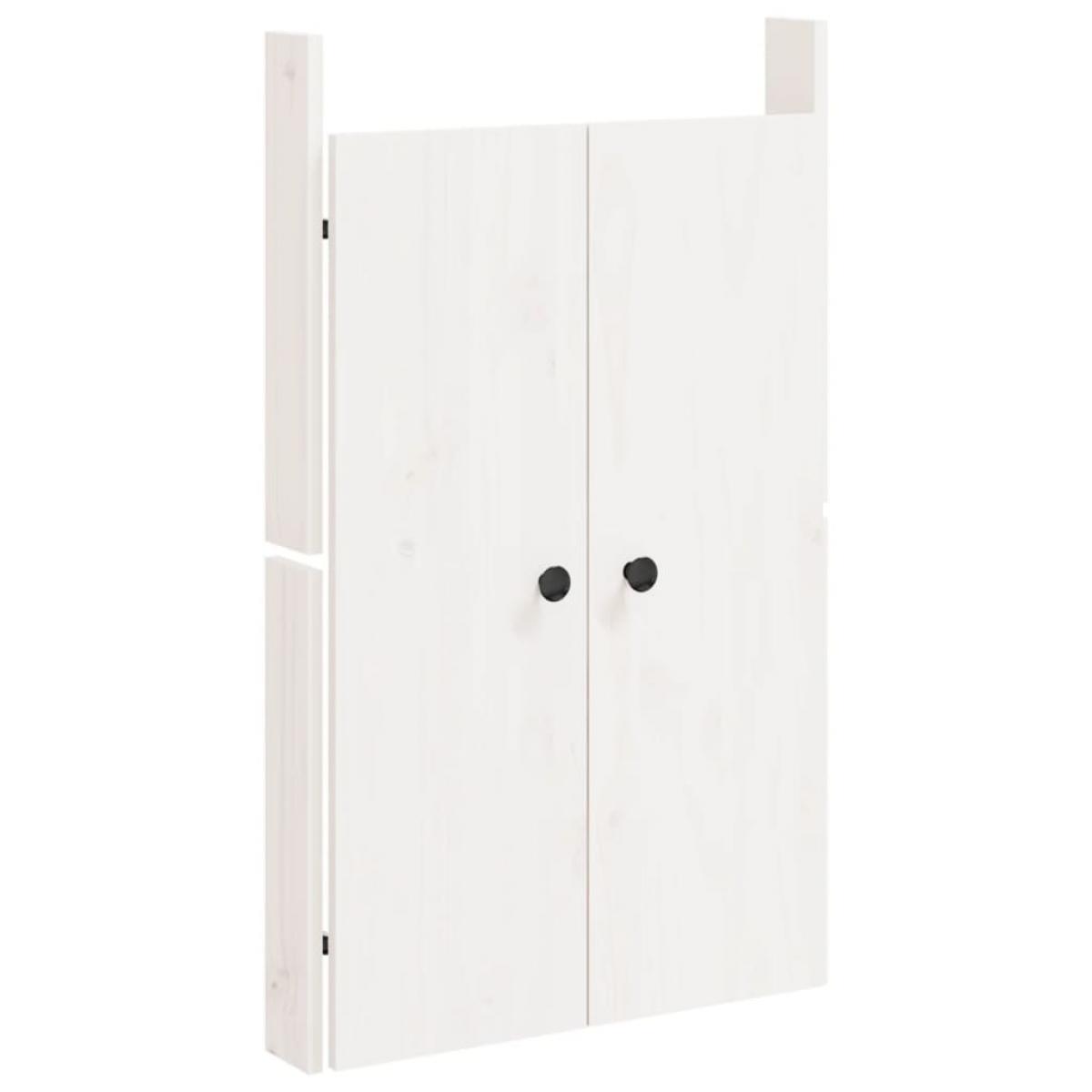 Puertas de cocina exterior madera maciza pino blanco 50x9x82 cm