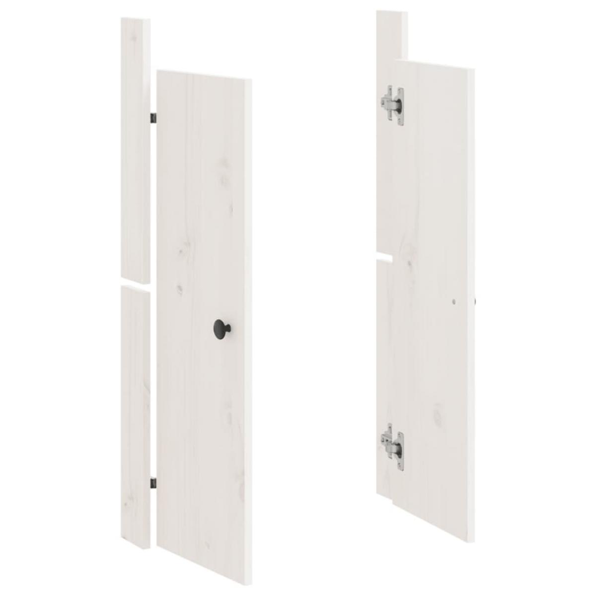 Puertas de cocina exterior madera maciza pino blanco 50x9x82 cm