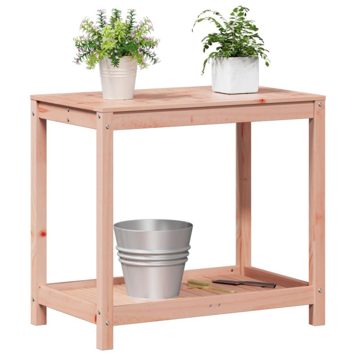 Mesa de plantación y estante madera maciza Douglas 82,5x50x75cm