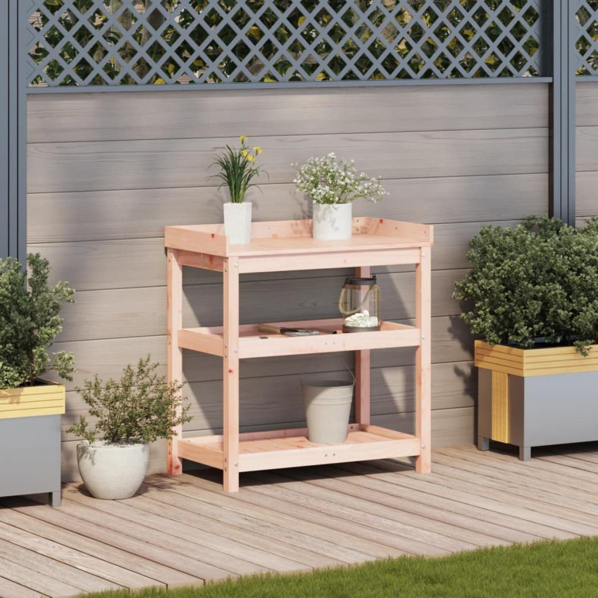 Mesa de plantación con estantes madera Douglas 82,5x45x86,5 cm