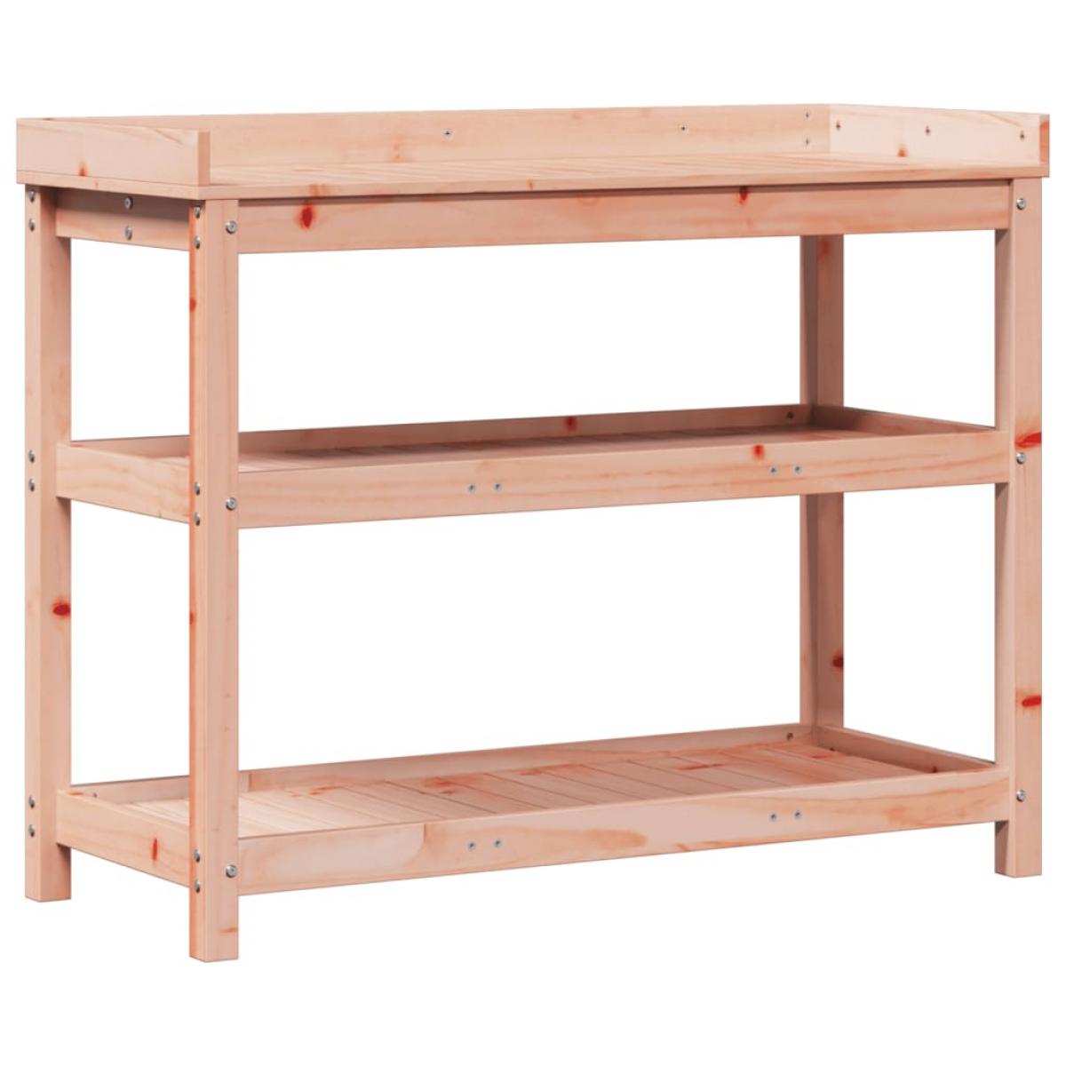 Mesa de plantación con estantes madera Douglas 108x45x86,5 cm