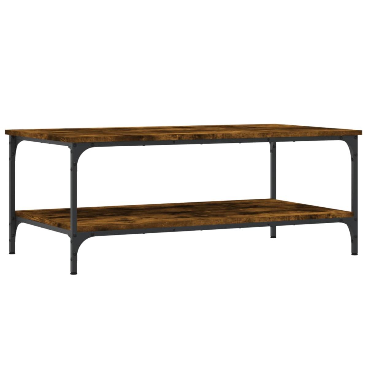 Mesa de centro madera de ingeniería roble ahumado 100x55x40 cm