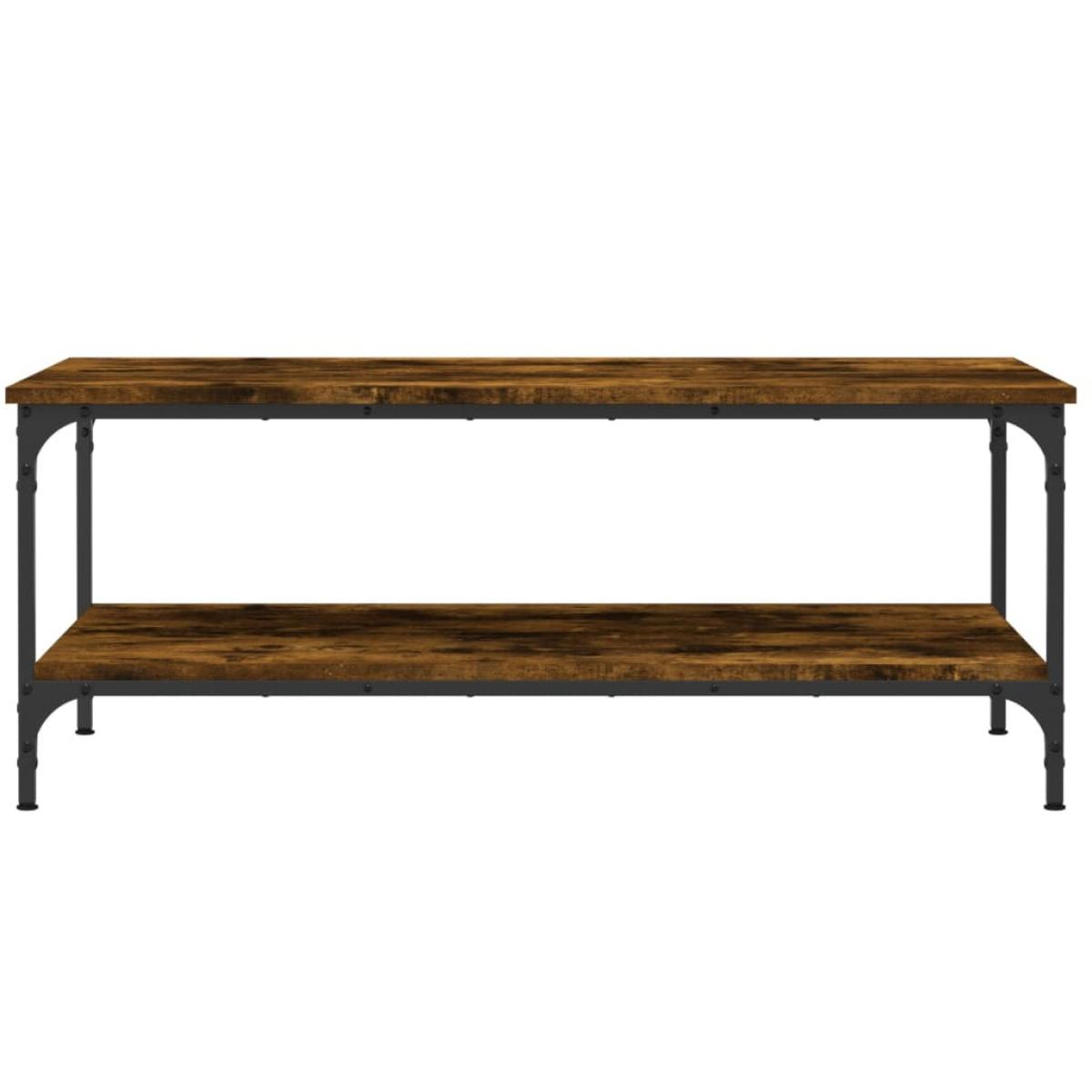 Mesa de centro madera de ingeniería roble ahumado 100x55x40 cm