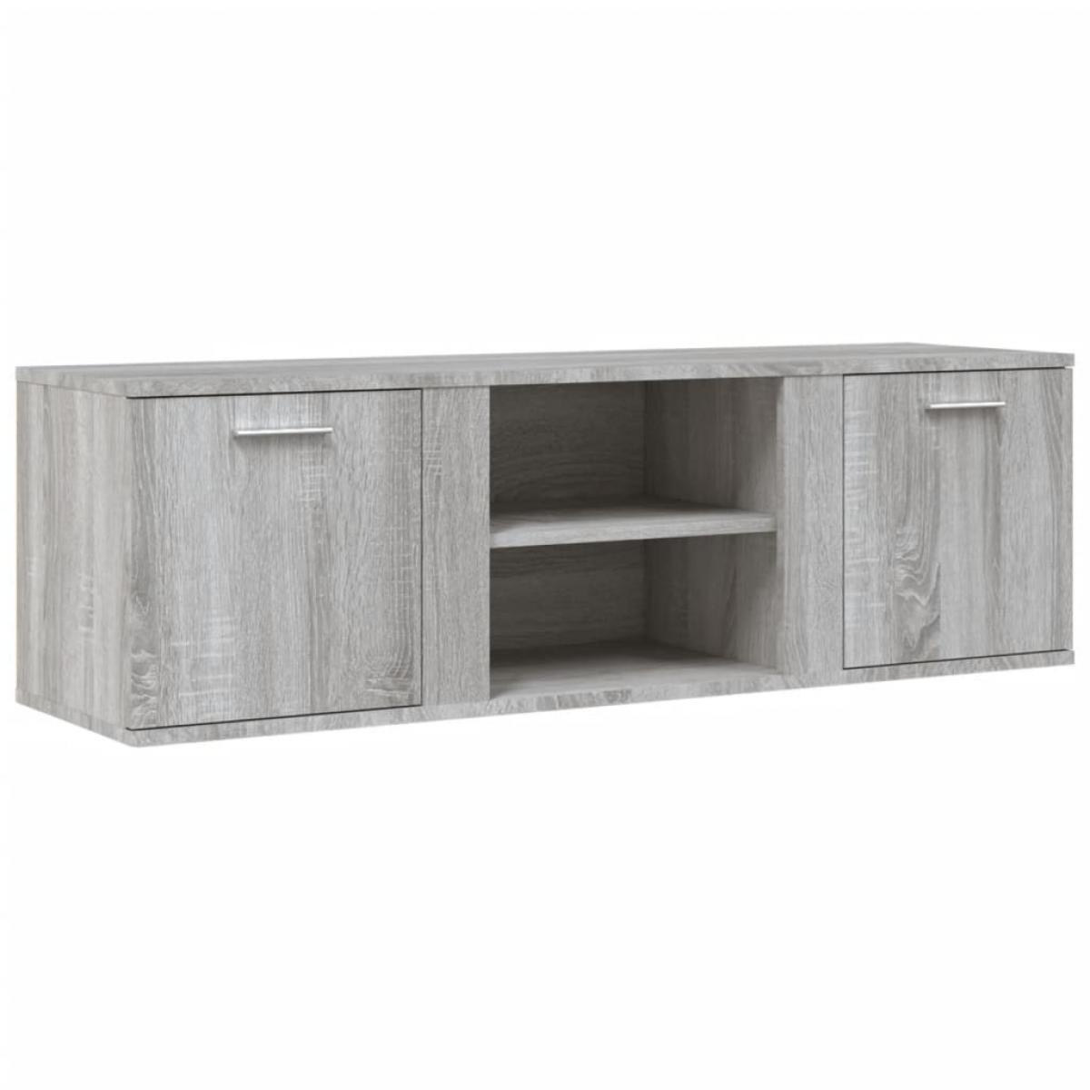 Mueble de TV de madera de ingeniería gris sonoma 120x34x37 cm