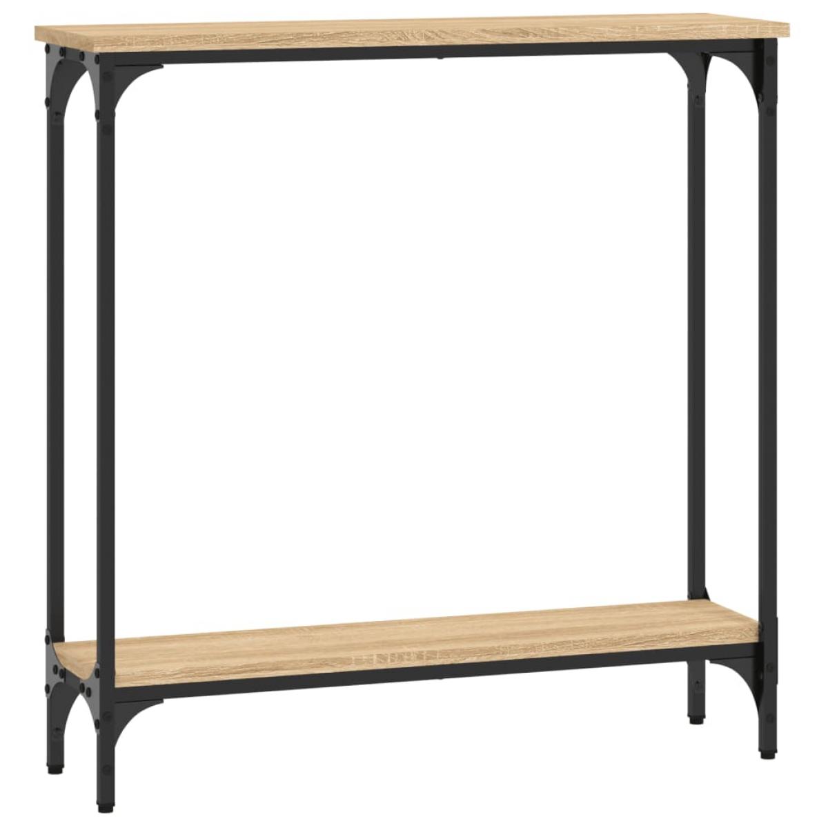 Mesa consola madera de ingeniería roble Sonoma 75x22,5x75 cm