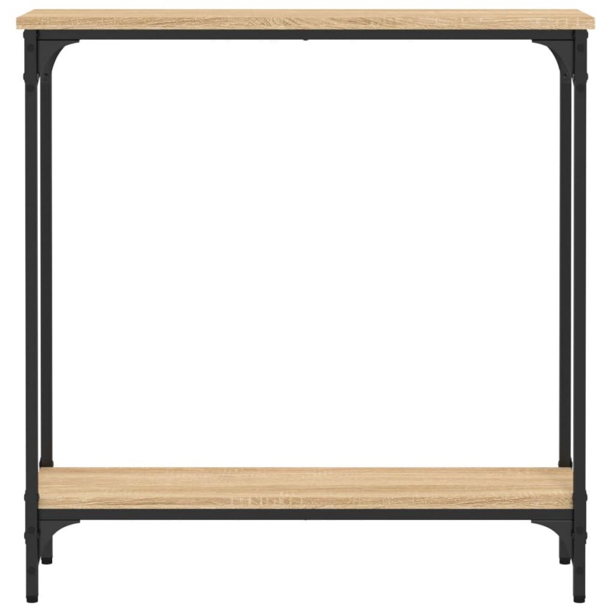 Mesa consola madera de ingeniería roble Sonoma 75x22,5x75 cm