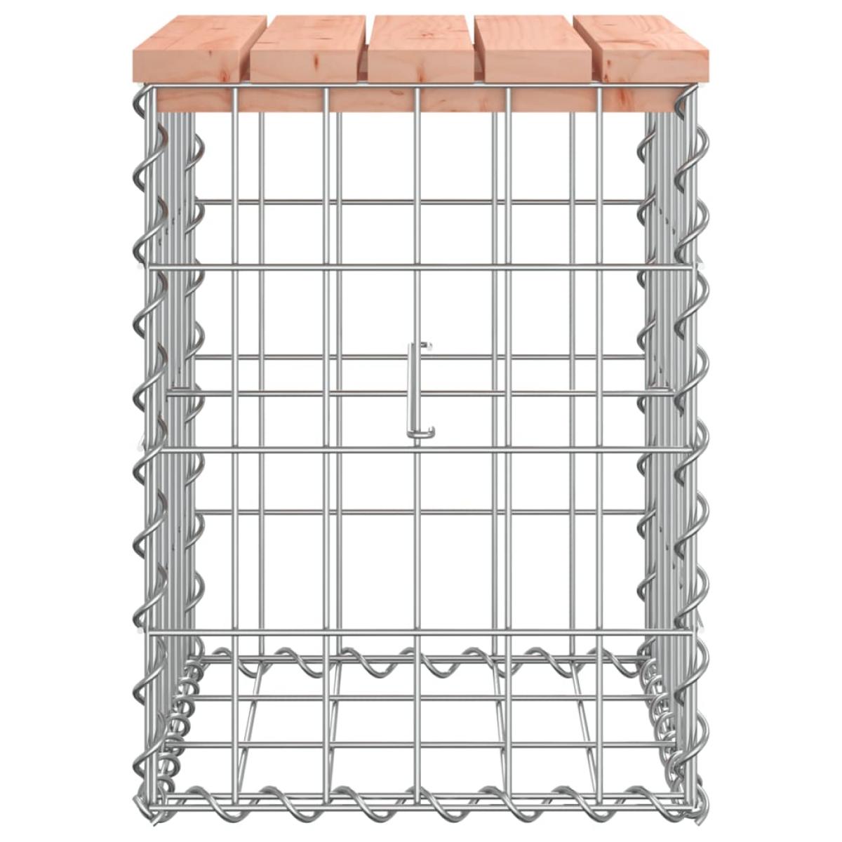 Banco jardín diseño gaviones madera abeto Douglas 33x31x42 cm