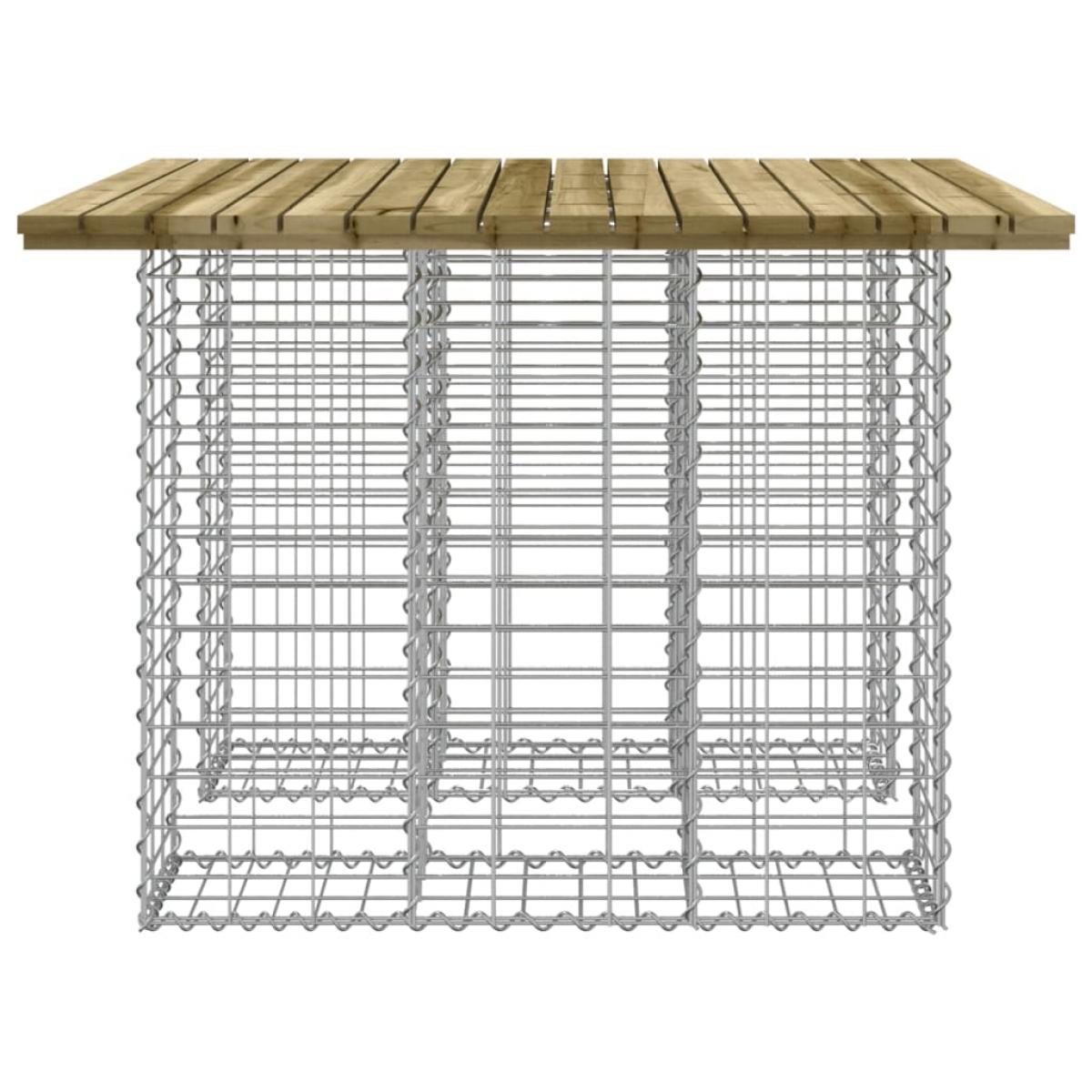 Banco jardín cesta gaviones madera pino impregnada 100x102x72cm
