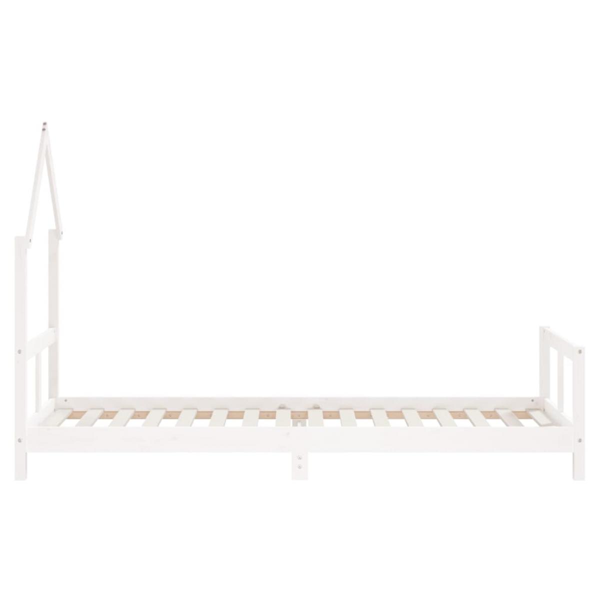 Estructura de cama para niños madera de pino blanco 80x200 cm