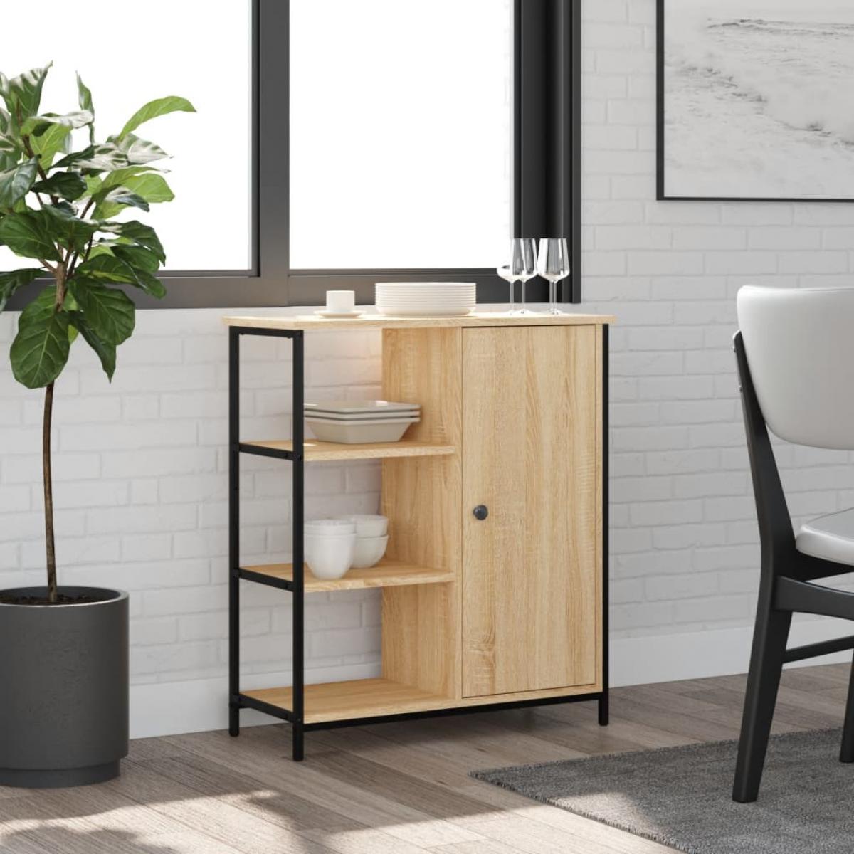 Aparador de madera de ingeniería roble Sonoma 70x30x80 cm