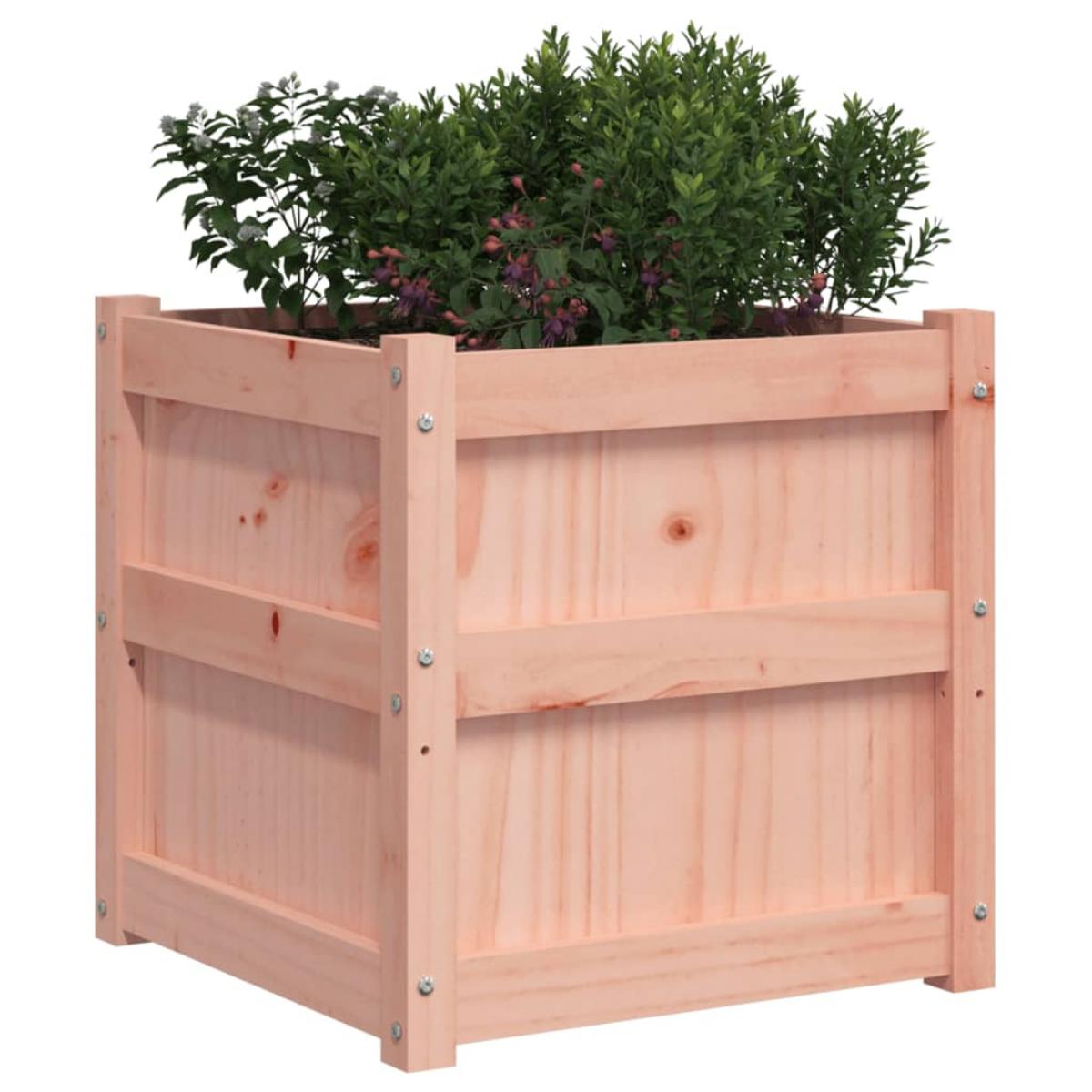 Jardinera madera maciza de abeto Douglas 50x50x50 cm