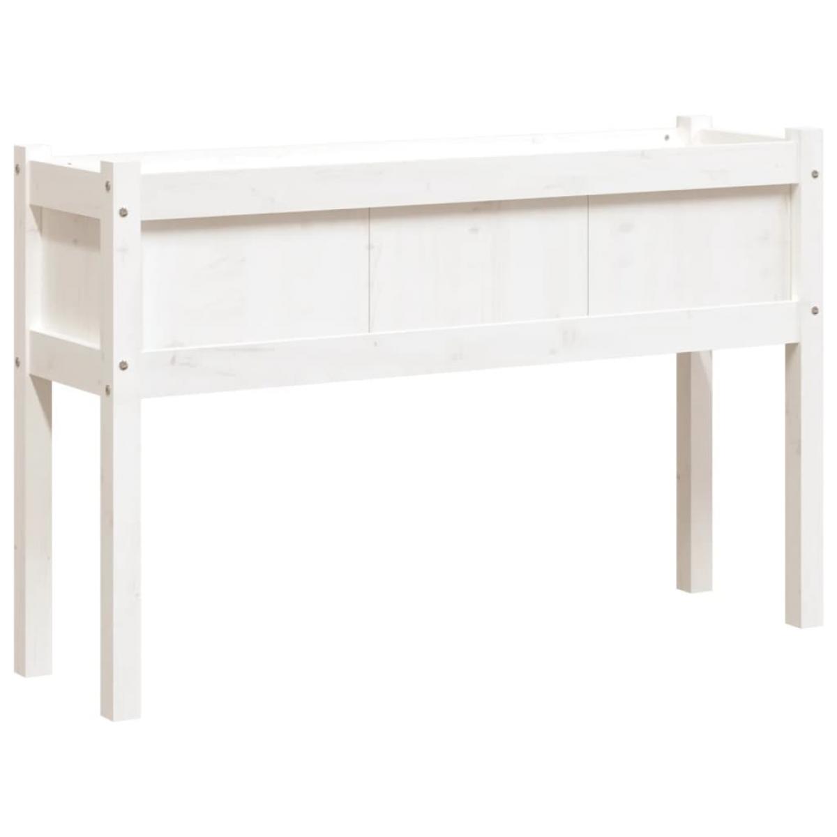 Jardineras exterior con patas 2 uds madera maciza pino blanco