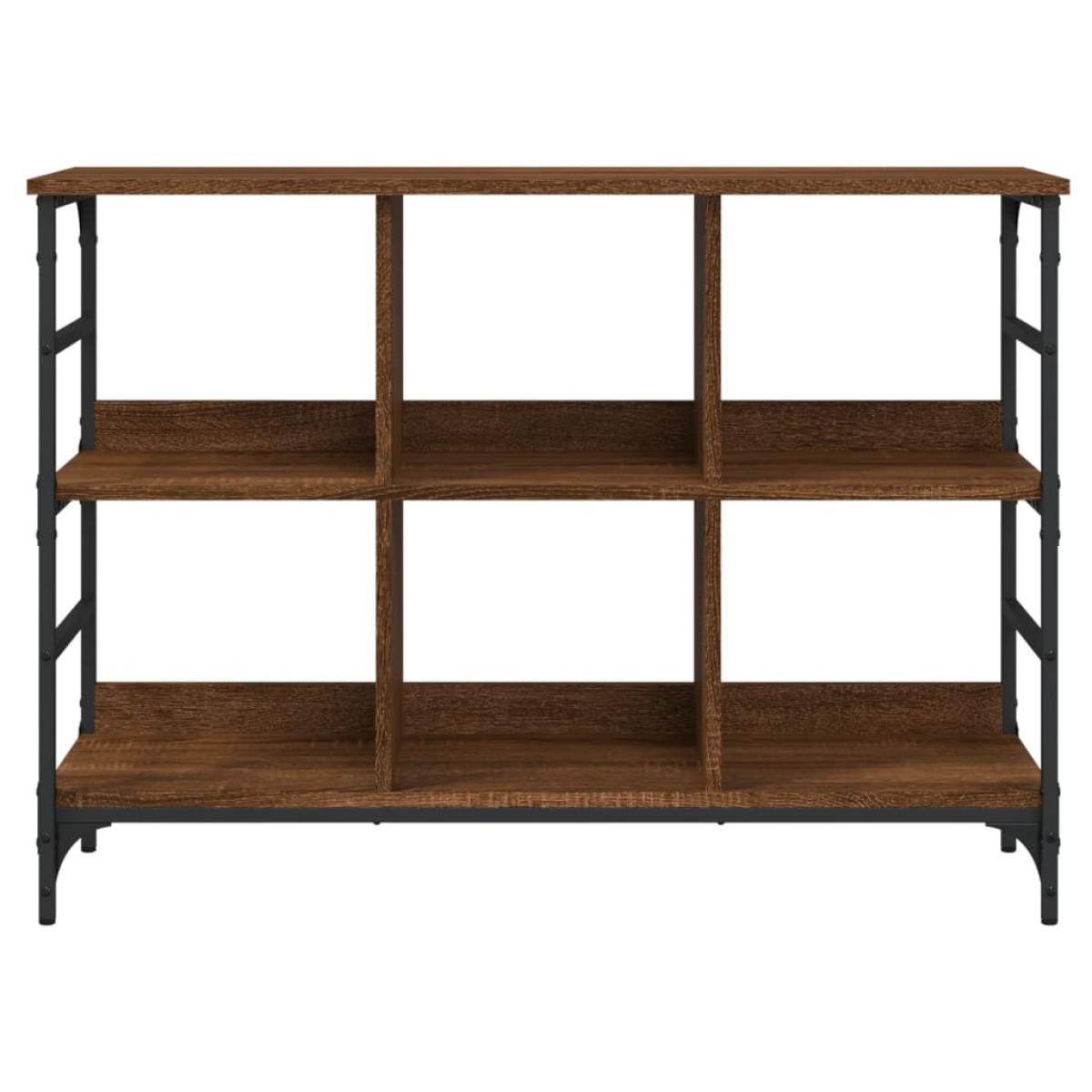 Aparador de madera de ingeniería marrón roble 102x32x73,5 cm